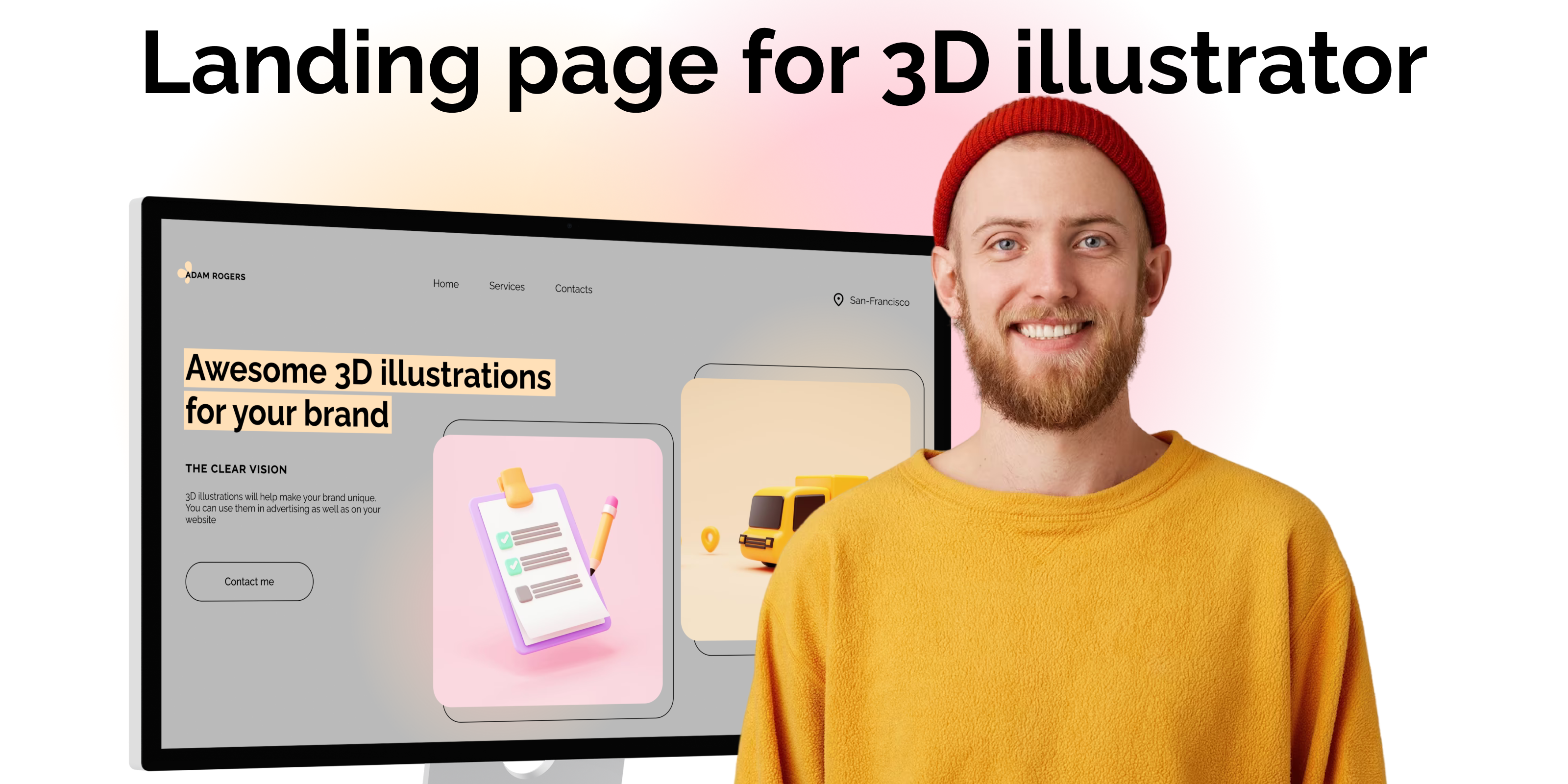 Landing page for creator — Изображение №1 — Интерфейсы на Dprofile