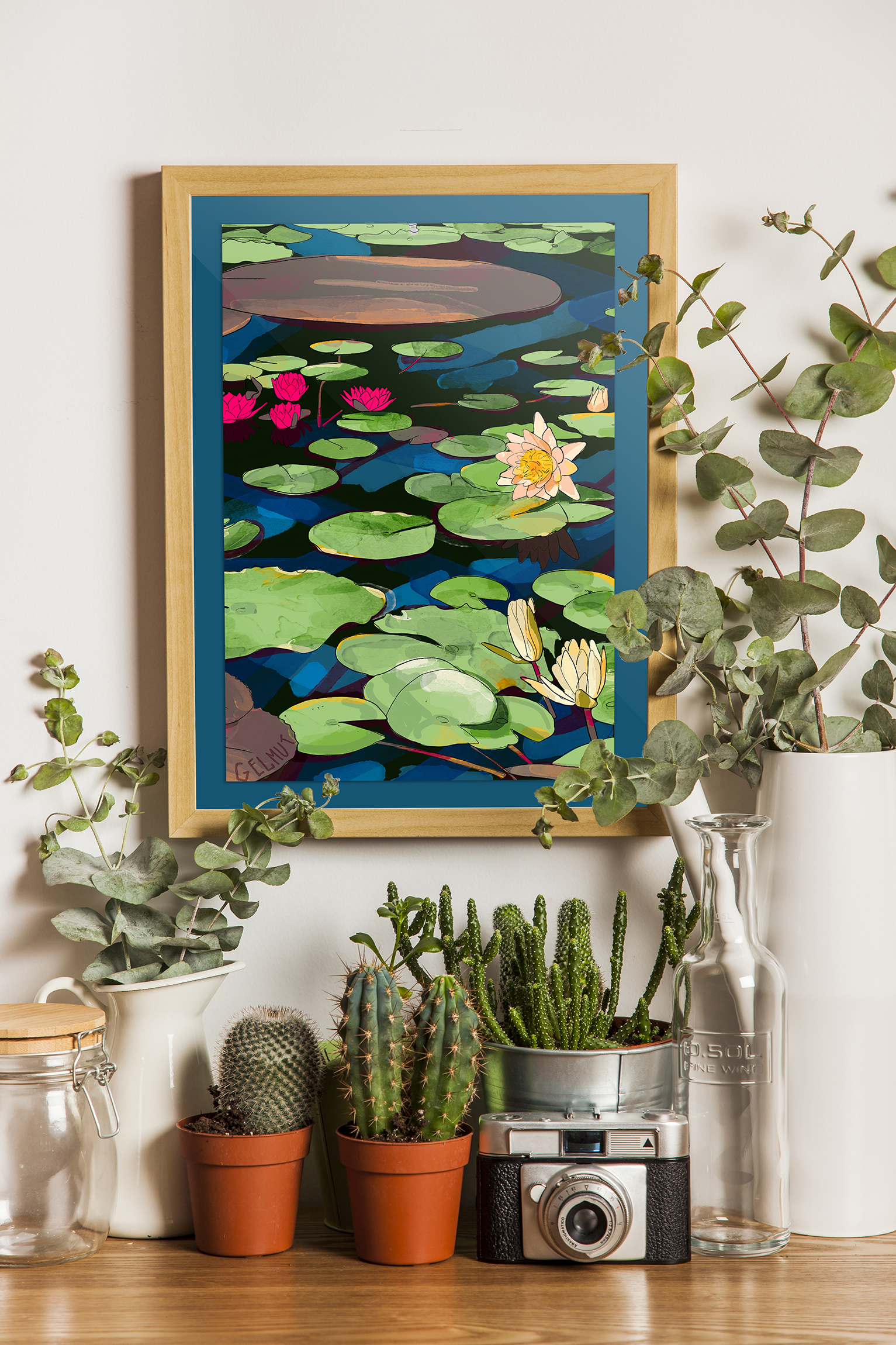 Кувшинки | 2D иллюстрация | Digital — Изображение №1 — Иллюстрация, Графика на Dprofile