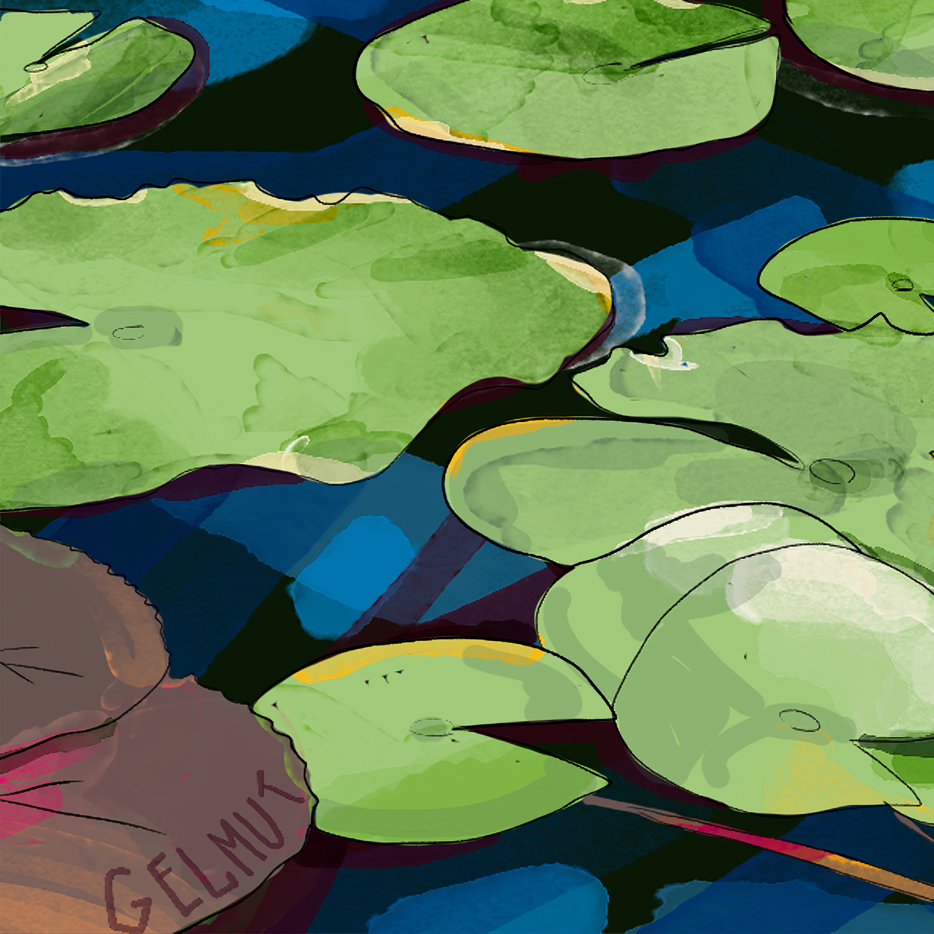 Кувшинки | 2D иллюстрация | Digital — Изображение №6 — Иллюстрация, Графика на Dprofile