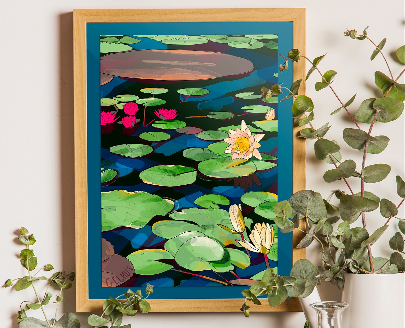 Кувшинки | 2D иллюстрация | Digital — Иллюстрация, Графика на Dprofile