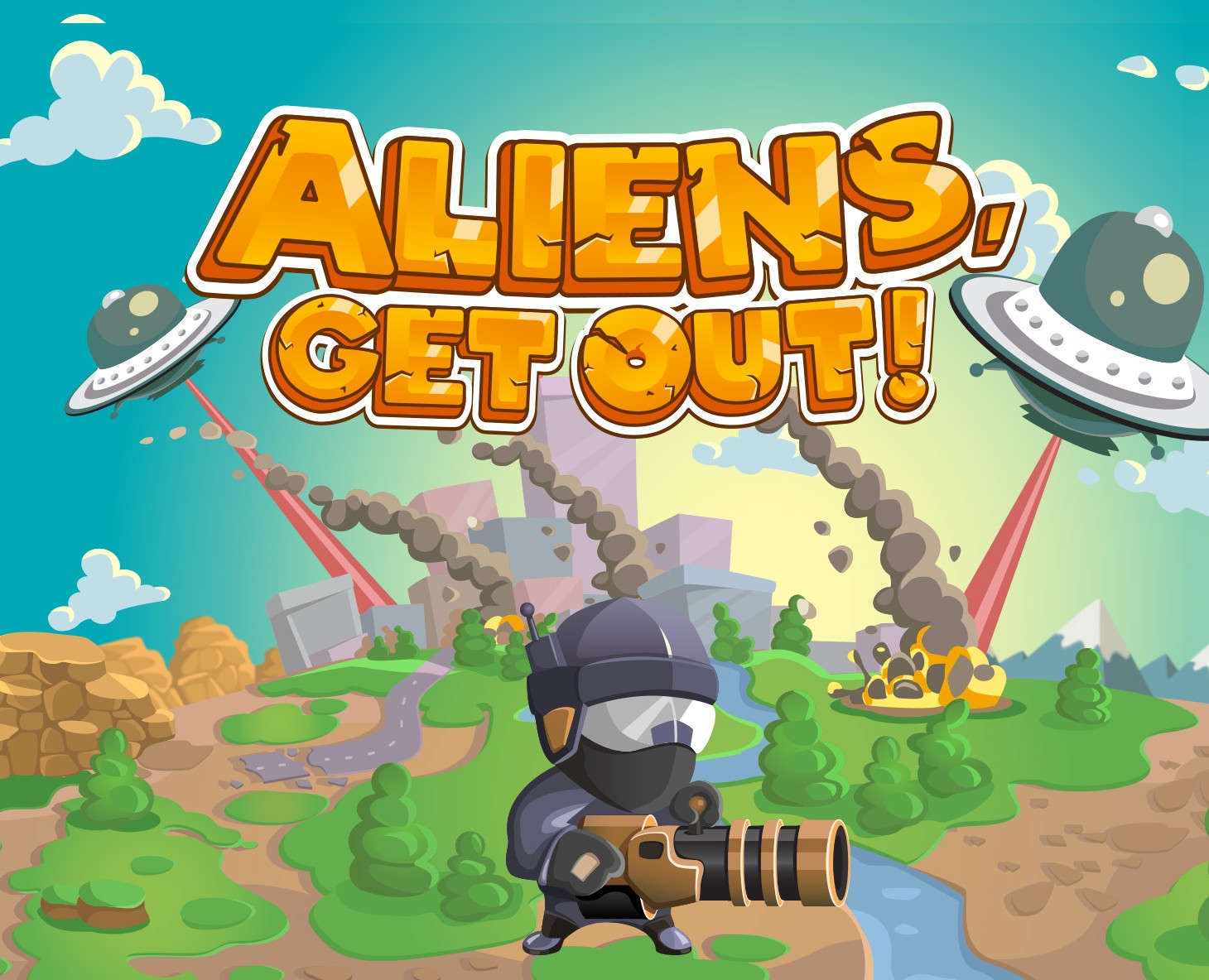 Геймарт к игре Aliens, get out! — Иллюстрация, Анимация на Dprofile