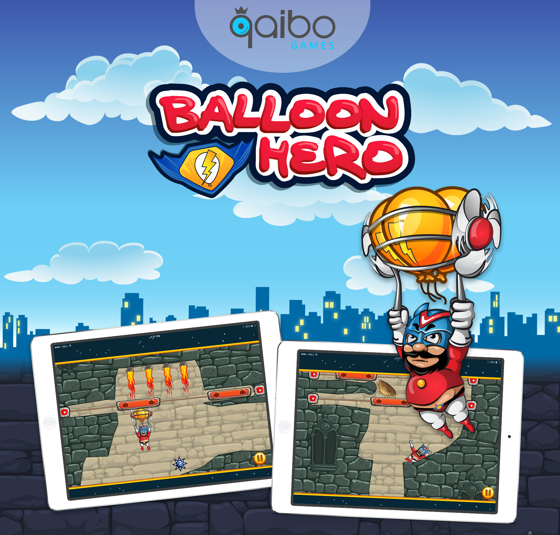 Геймарт и анимация к игре Balloon hero — Изображение №1 — Иллюстрация, Анимация на Dprofile