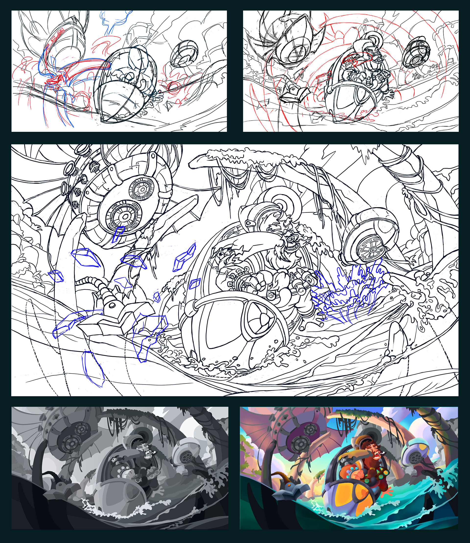 2D иллюстрация "Большая гонка" — Изображение №2 — Иллюстрация на Dprofile