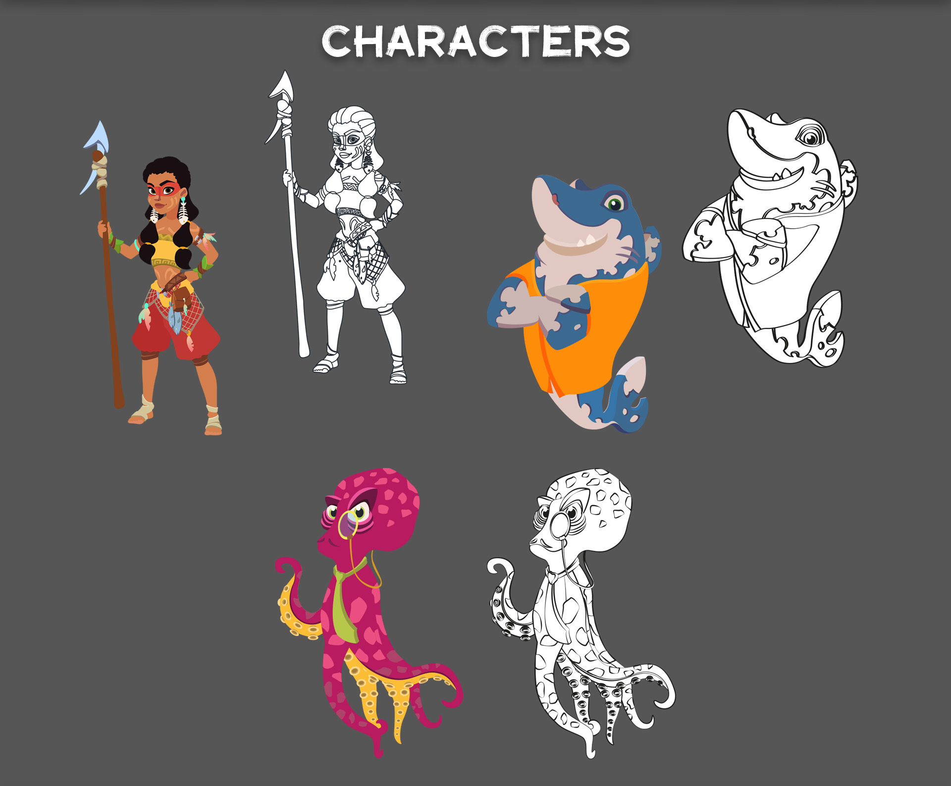 2d персонажи и риггинг для мобильной игры Fishing village — Изображение №2 — Иллюстрация на Dprofile