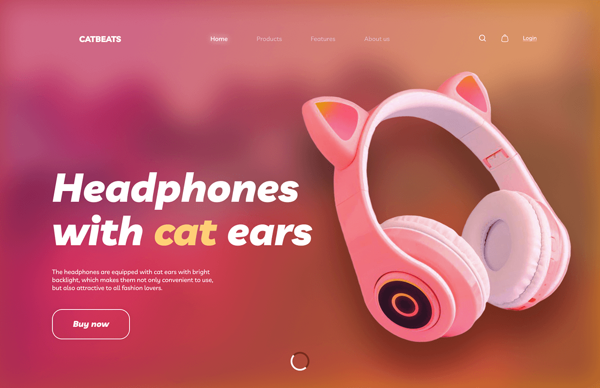 Landing page for headphones store | Лендинг — Изображение №1 — Интерфейсы на Dprofile