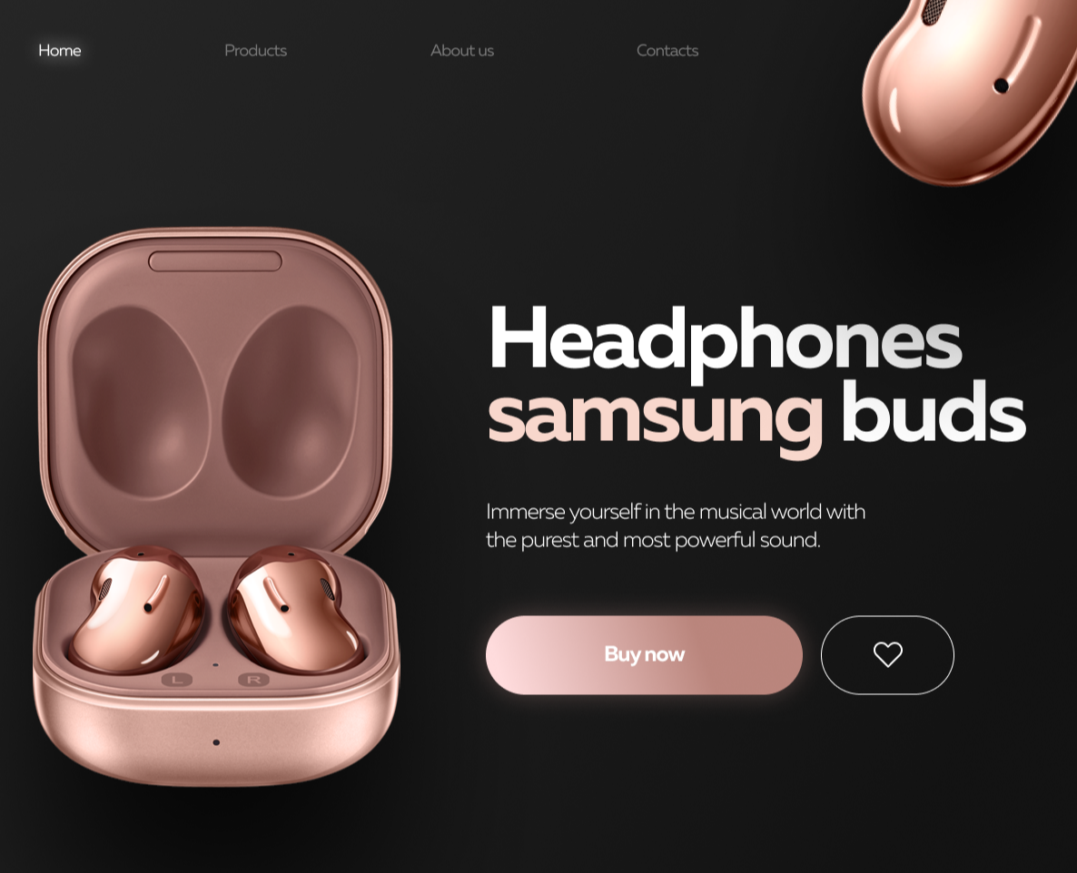 Landing page for headphones store | Лэндинг — Интерфейсы на Dprofile