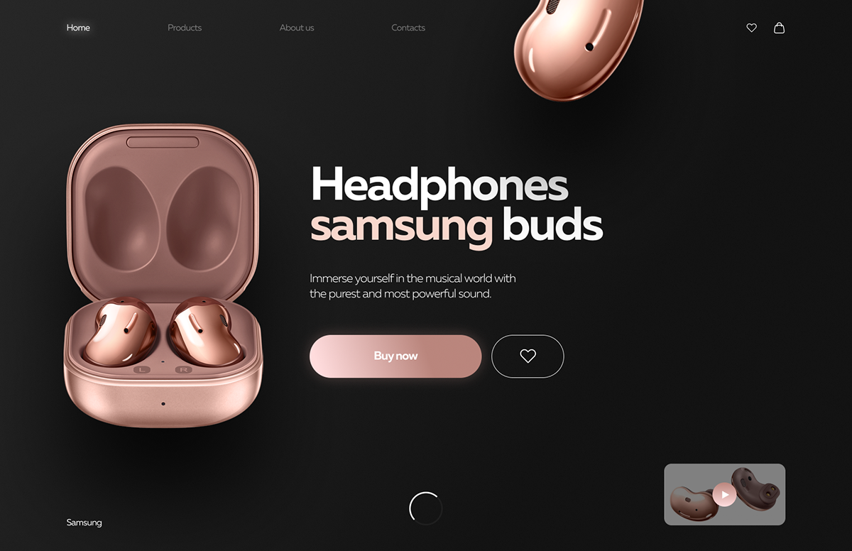 Landing page for headphones store | Лэндинг — Изображение №1 — Интерфейсы на Dprofile