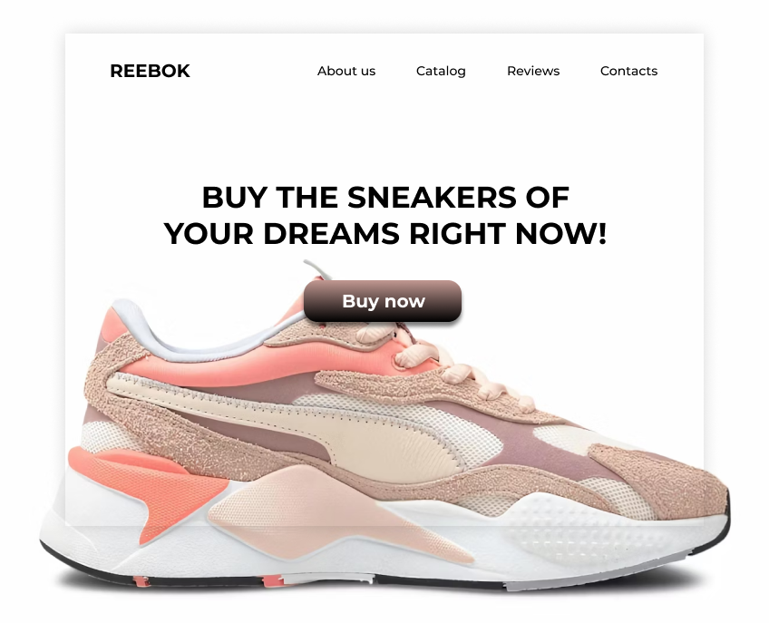 Landing page for sneakers store | Лендинг — Интерфейсы на Dprofile