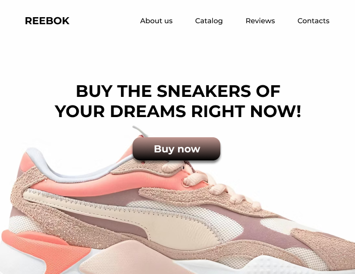 Landing page for sneakers store | Лендинг — Изображение №1 — Интерфейсы на Dprofile