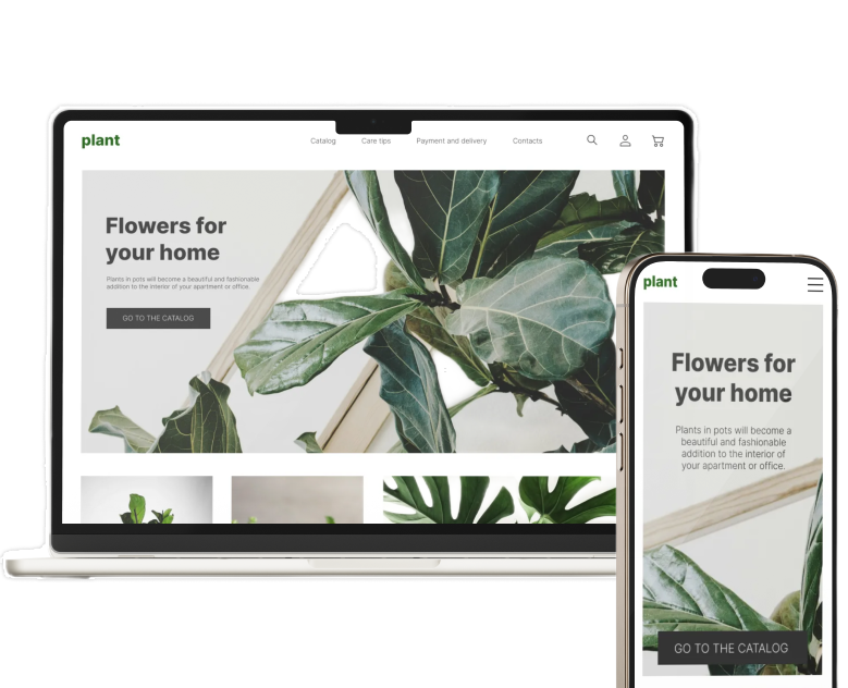 Landing page for plant store | Лендинг — Интерфейсы на Dprofile