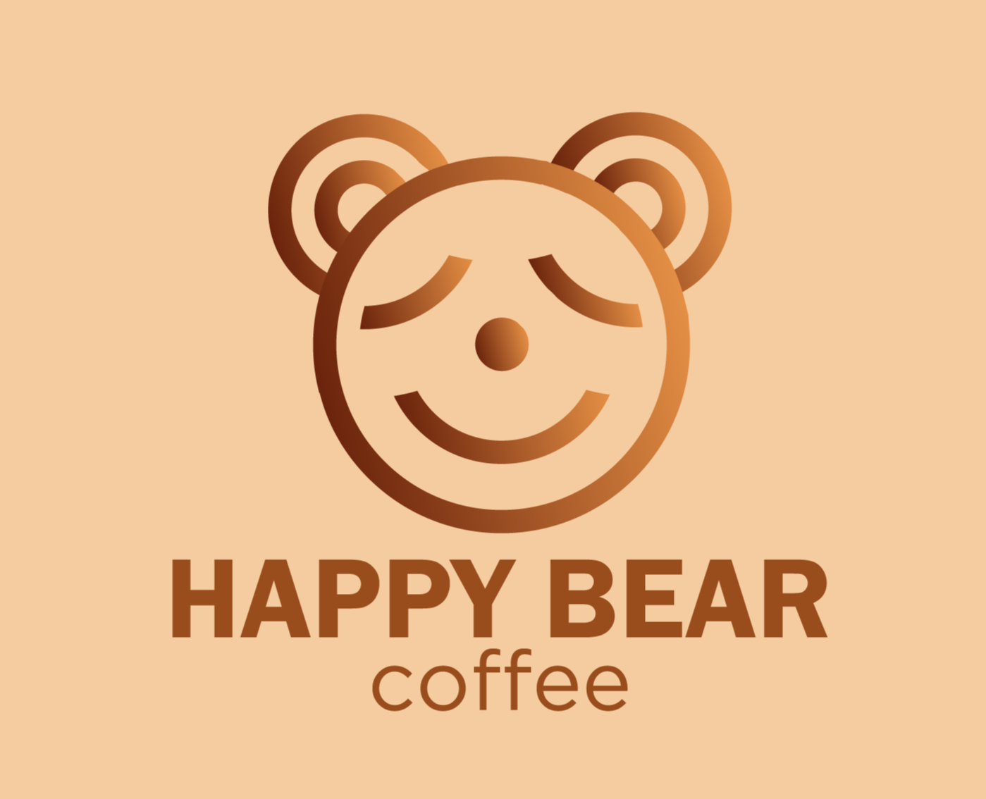 Логотип кафе Happy Bear Coffee — Брендинг на Dprofile