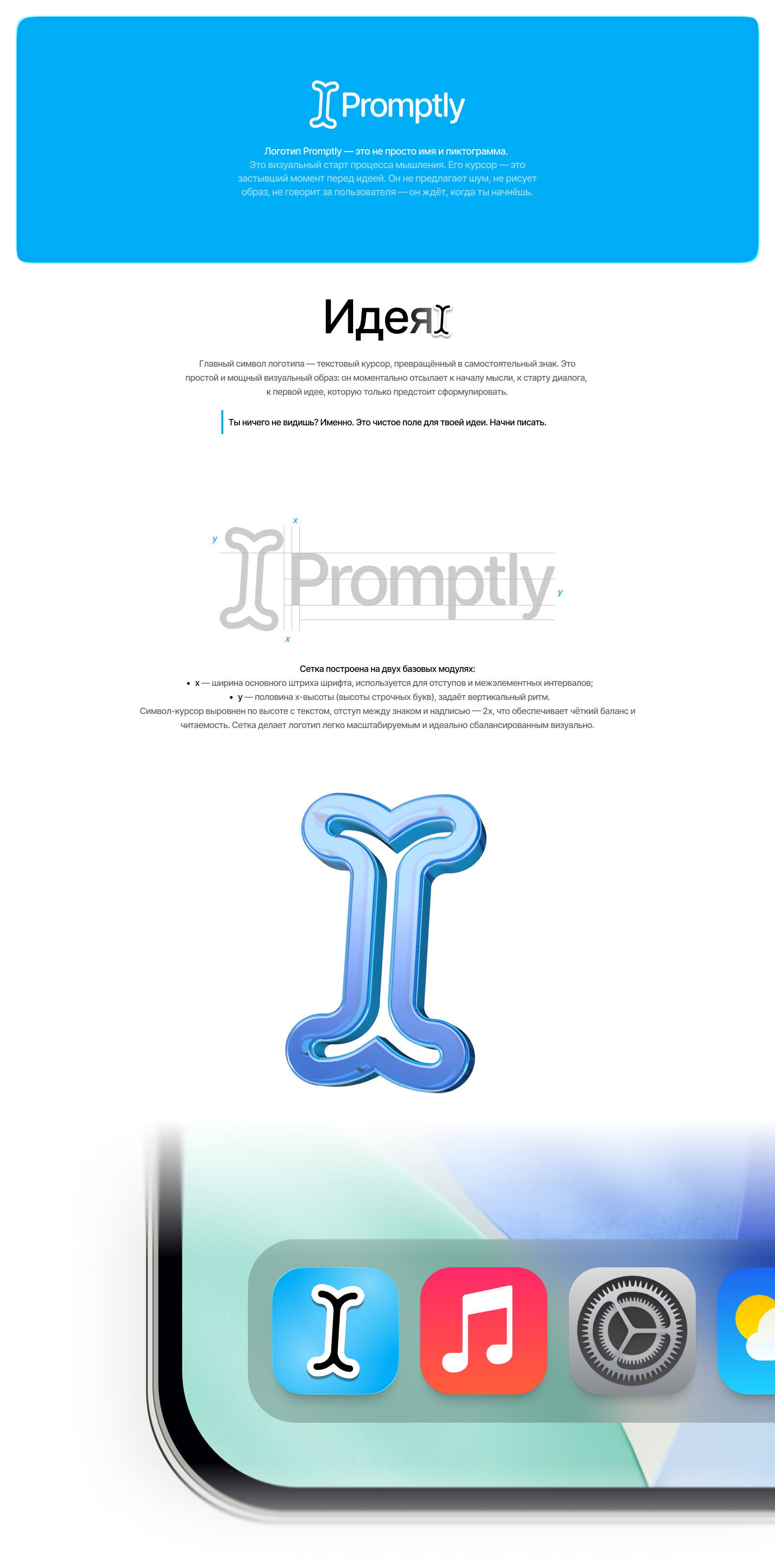 Promptly — AI-помощник — Изображение №2 — Интерфейсы, Брендинг на Dprofile