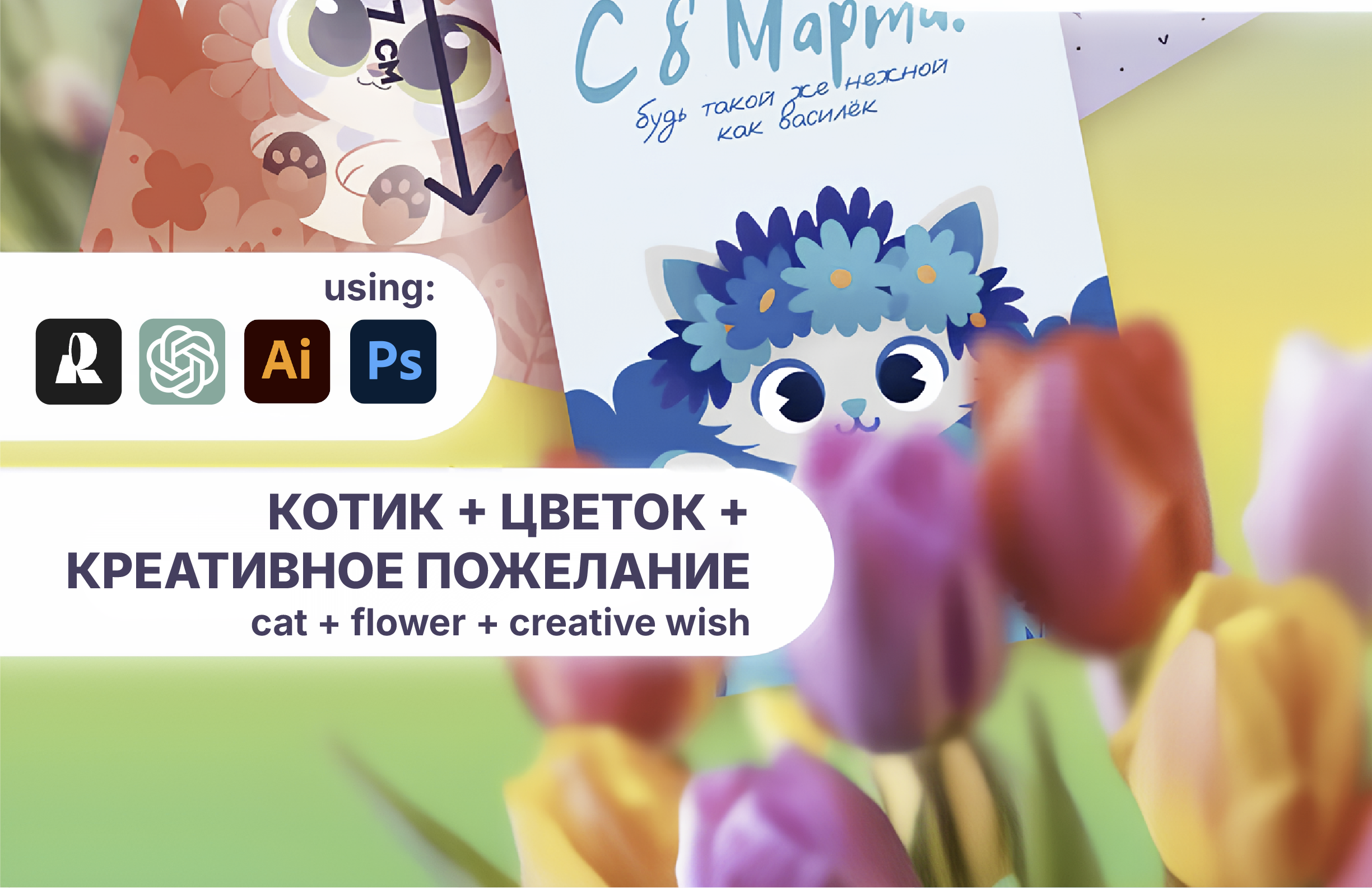 Серия открыток / 8 марта Set of postcards March 8 — Изображение №2 — Брендинг, Графика на Dprofile