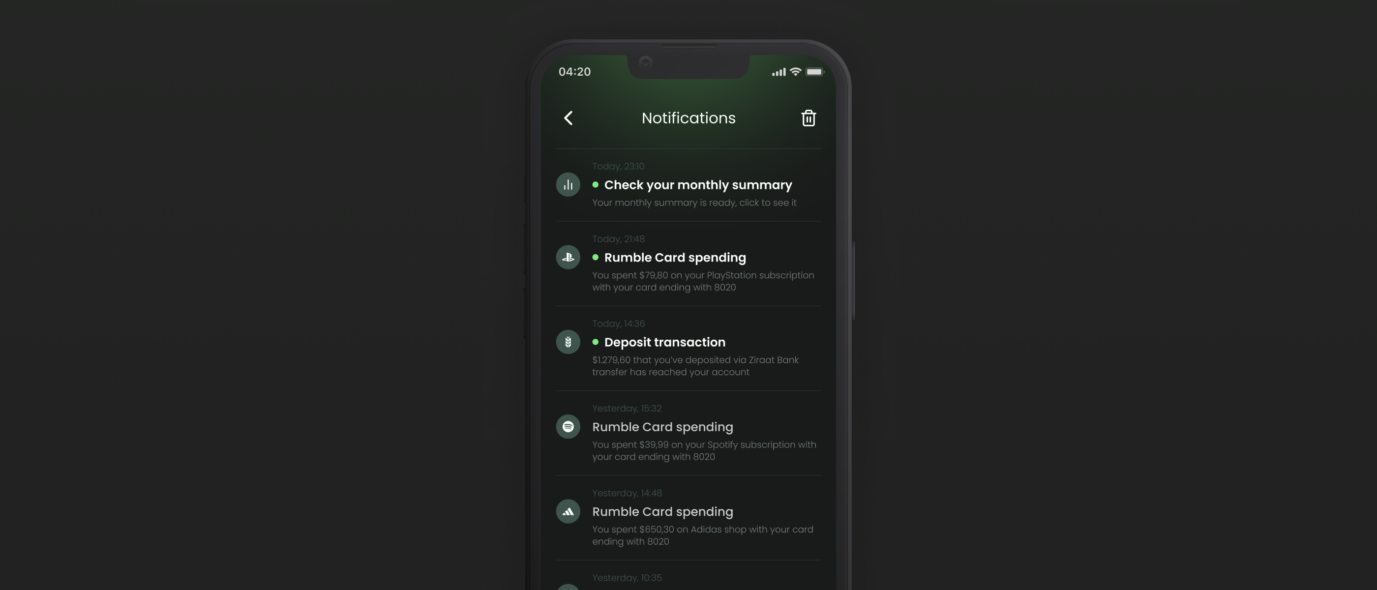 Rumble | Banking App — Изображение №10 — Интерфейсы на Dprofile