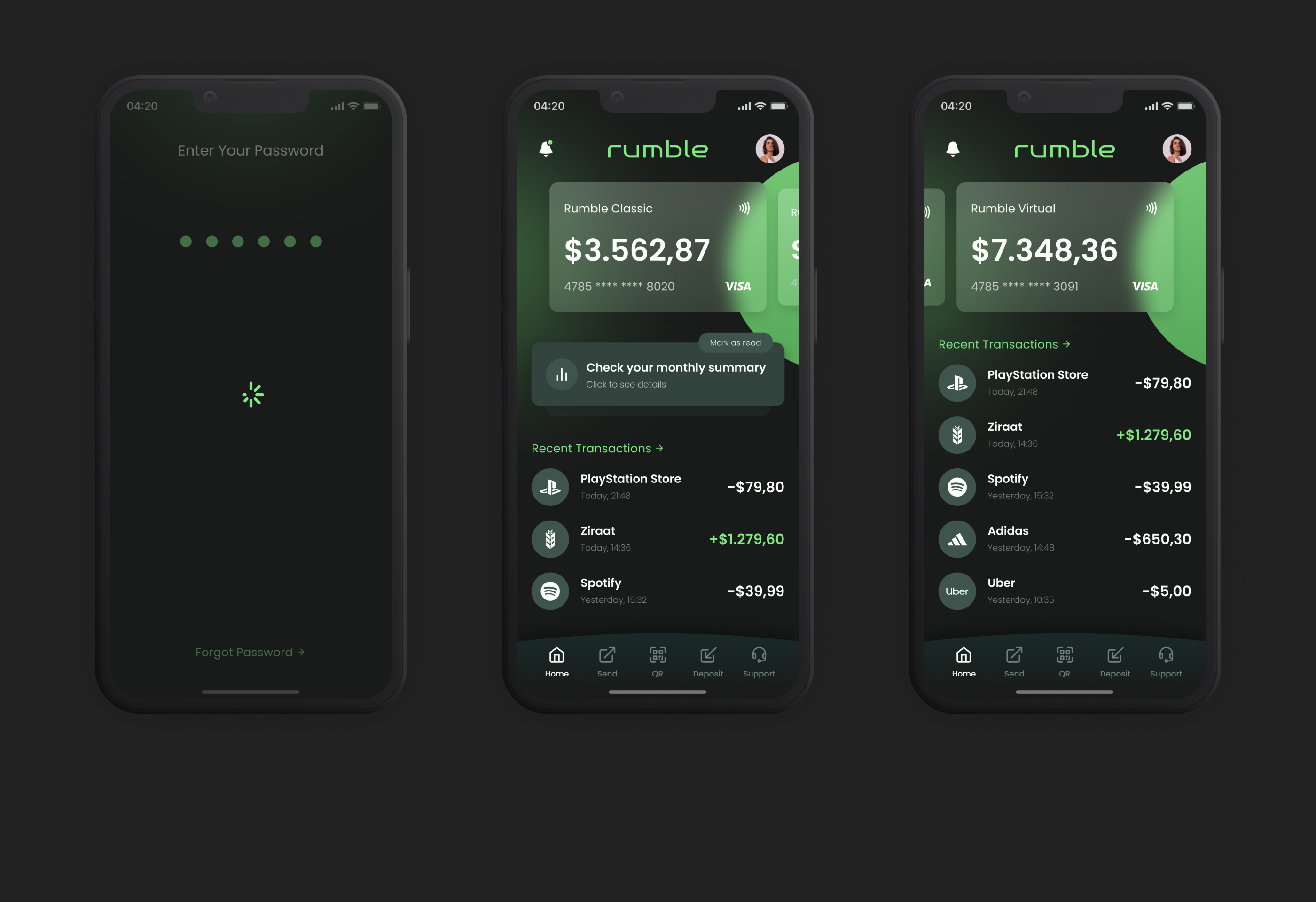 Rumble | Banking App — Изображение №6 — Интерфейсы на Dprofile