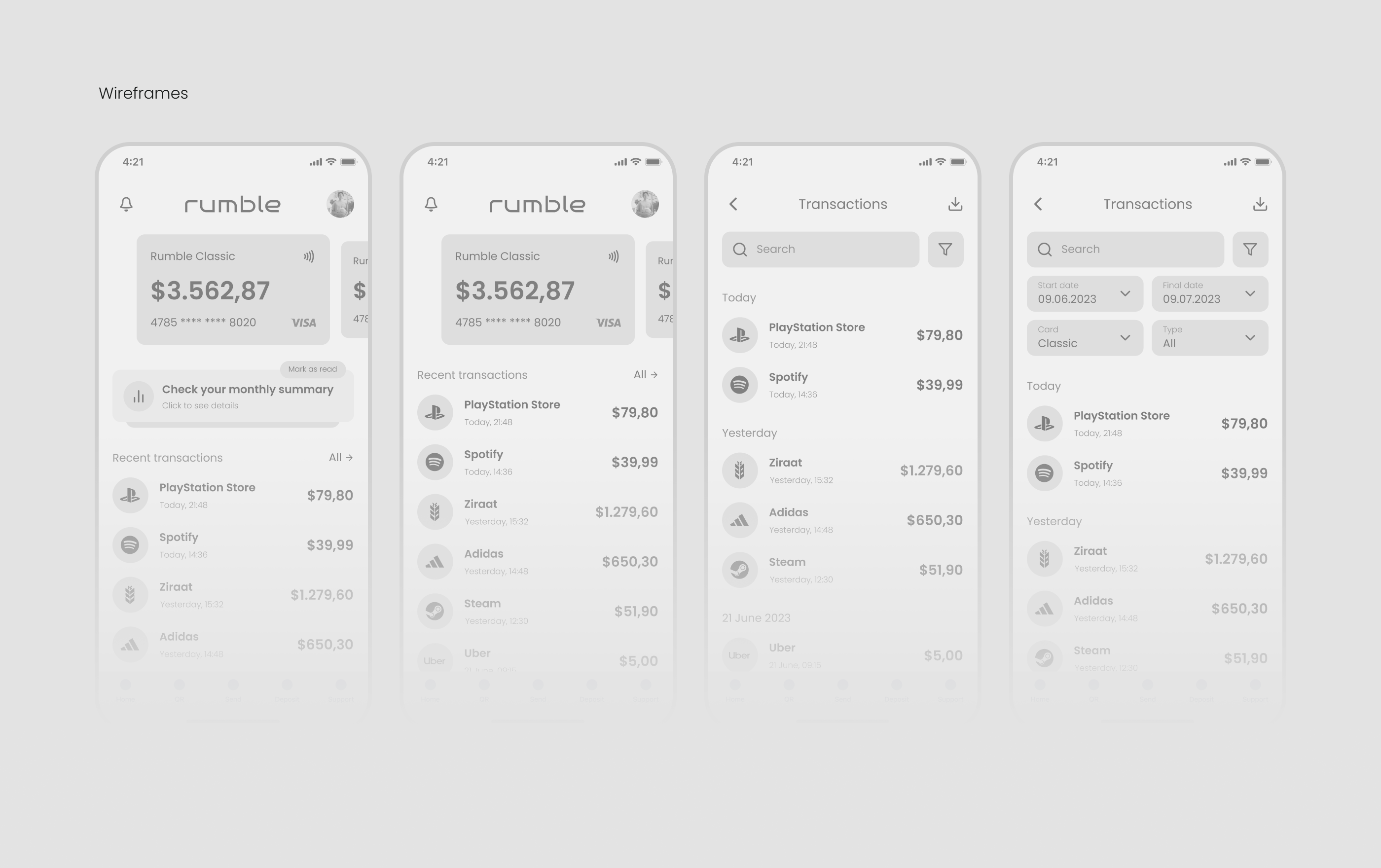 Rumble | Banking App — Изображение №4 — Интерфейсы на Dprofile