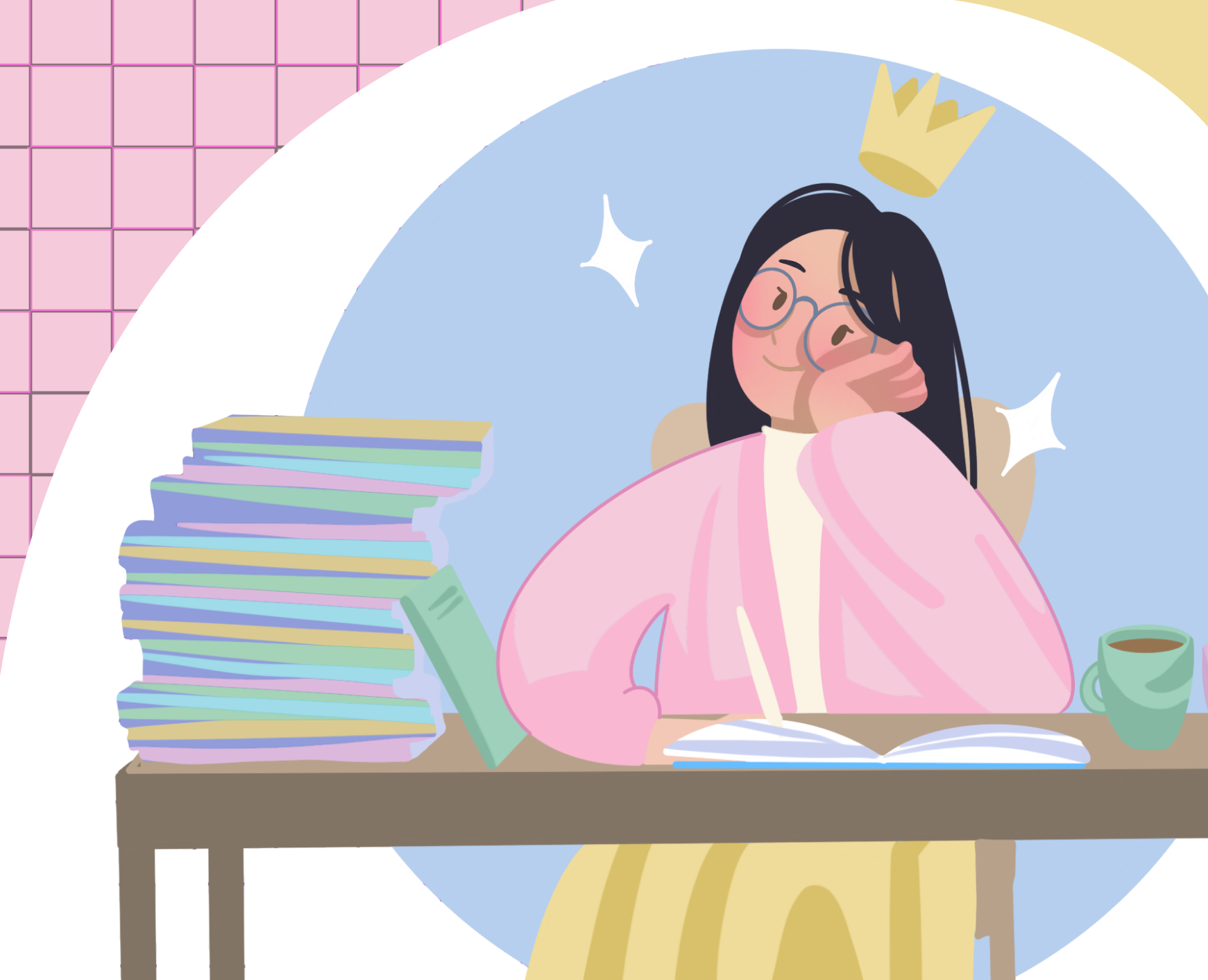 Секреты хорошего учителя / Флэт иллюстрация — Иллюстрация, Графика на Dprofile