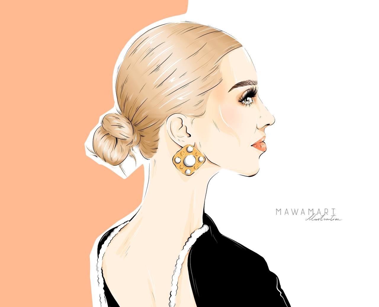 Fashion portrait — Иллюстрация, Графика на Dprofile