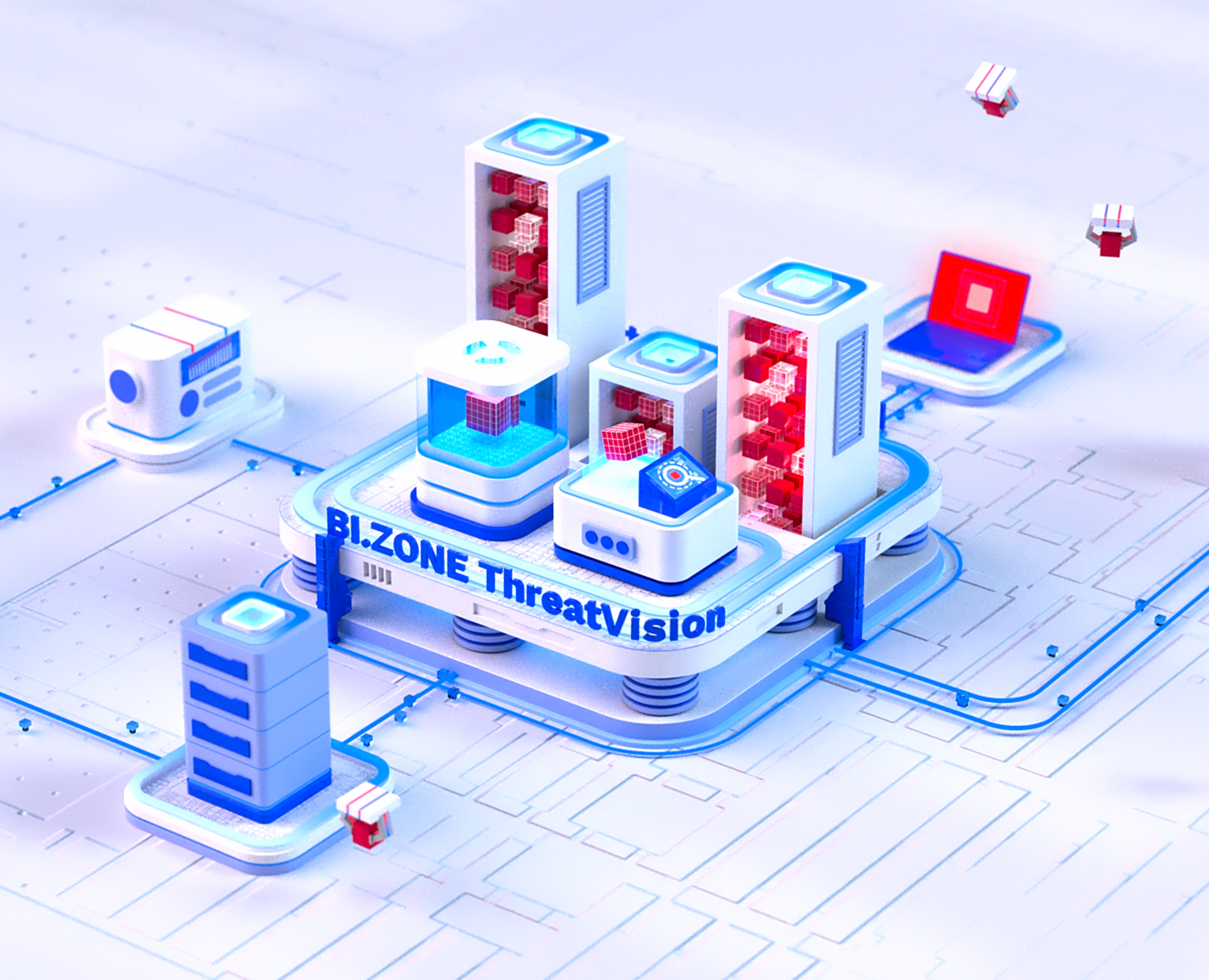BI.ZONE ThreatVision concept — 3D, Анимация на Dprofile