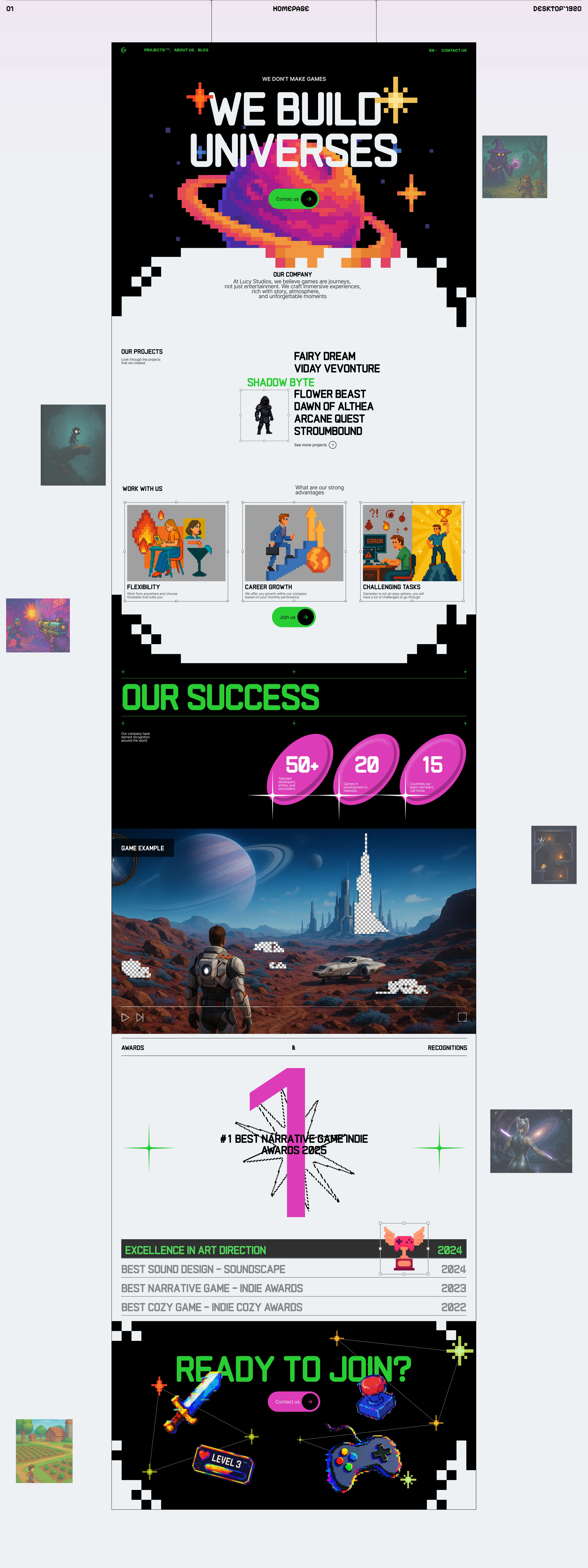 LUCY STUDIO | Corporate website design — Изображение №2 — Интерфейсы, Брендинг на Dprofile