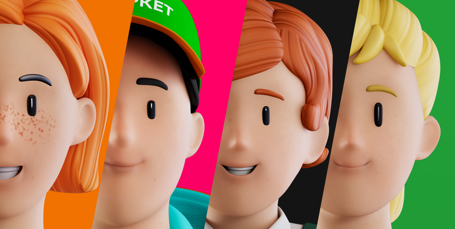 SberMarket characters 3D — Изображение №3 — Брендинг, 3D на Dprofile