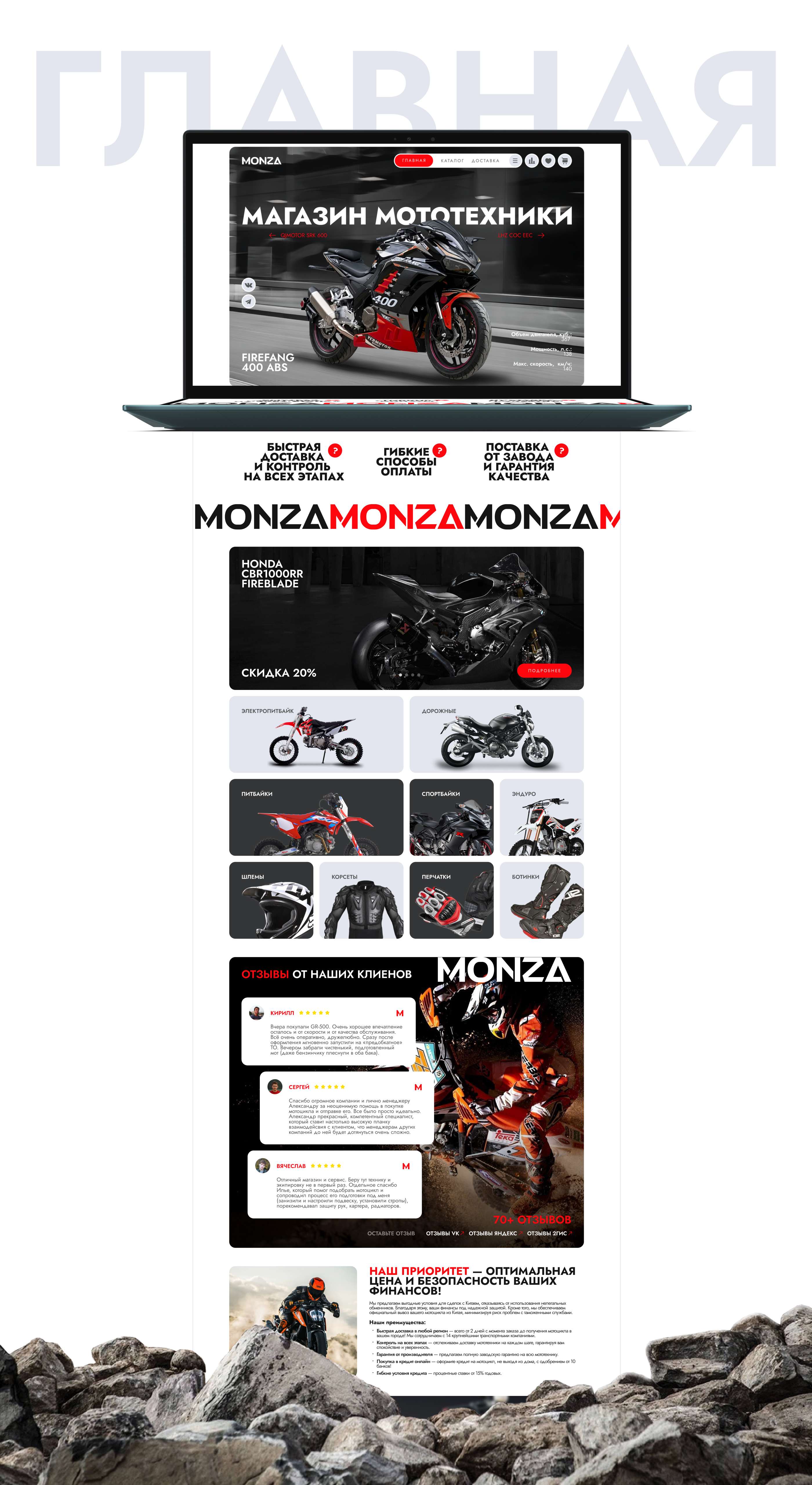 Интернет-магазин | Monza — Изображение №9 — Интерфейсы, Брендинг на Dprofile