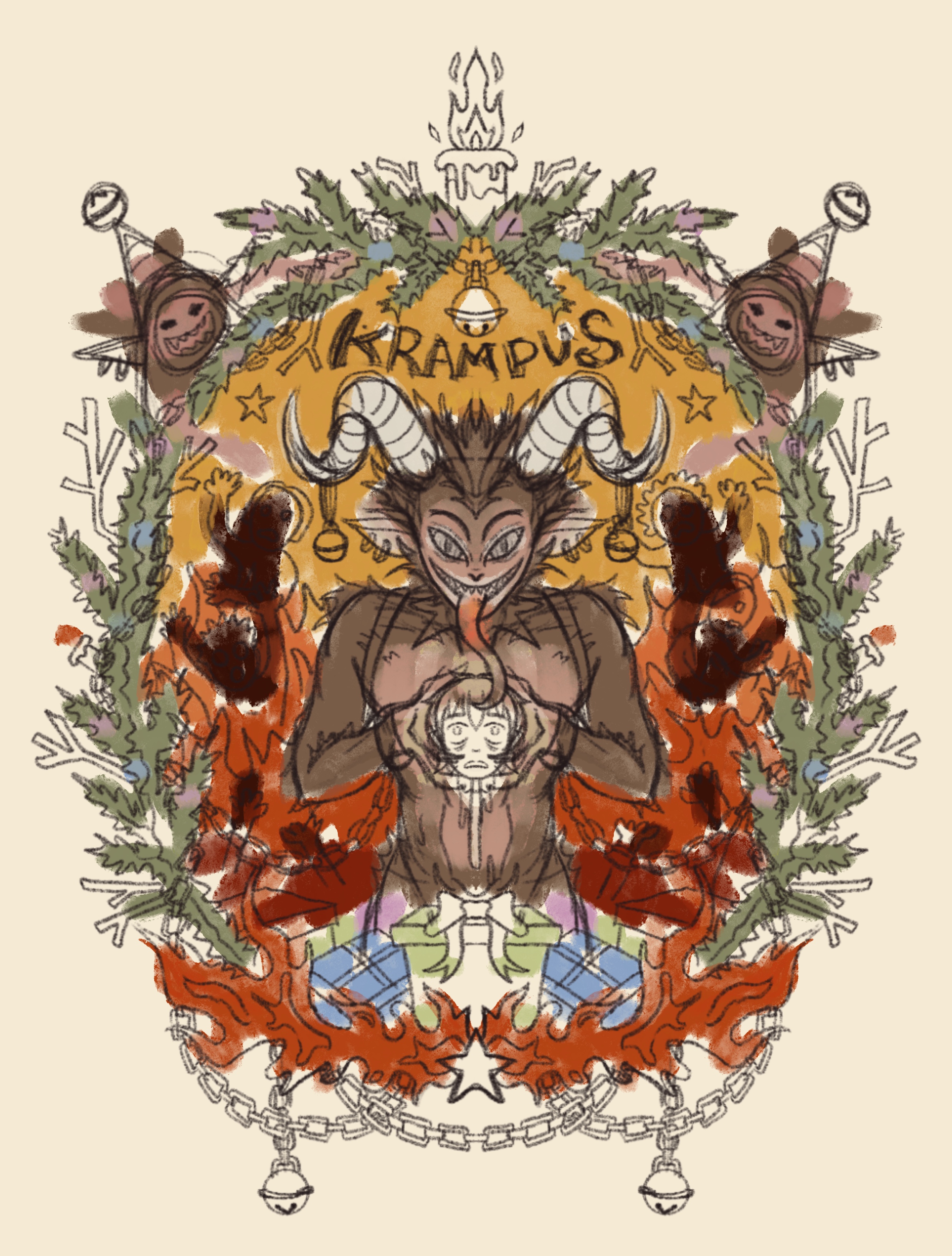 Krampus l Крампус — Изображение №2 — Иллюстрация на Dprofile