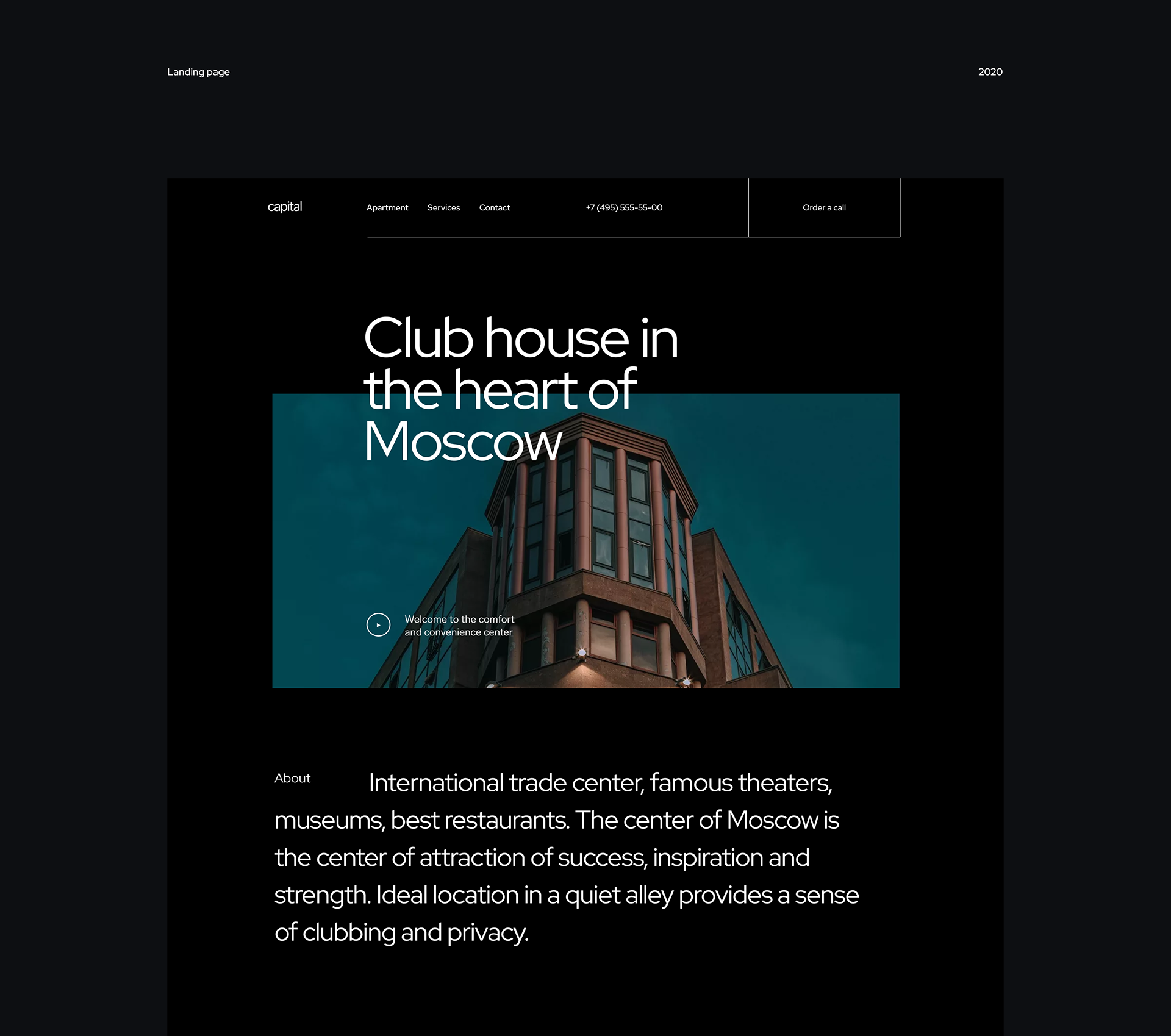 CAPITAL | Landing page (CONCEPT) — Изображение №1 — Интерфейсы на Dprofile