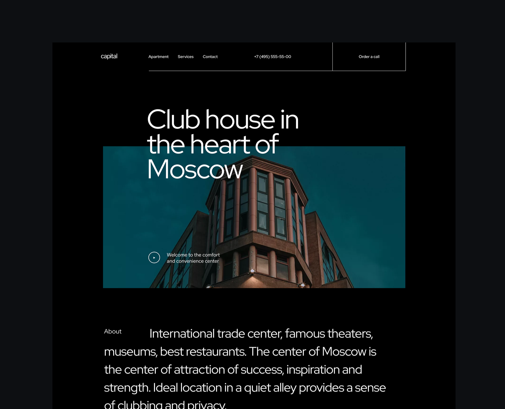 CAPITAL | Landing page (CONCEPT) на Dprofile