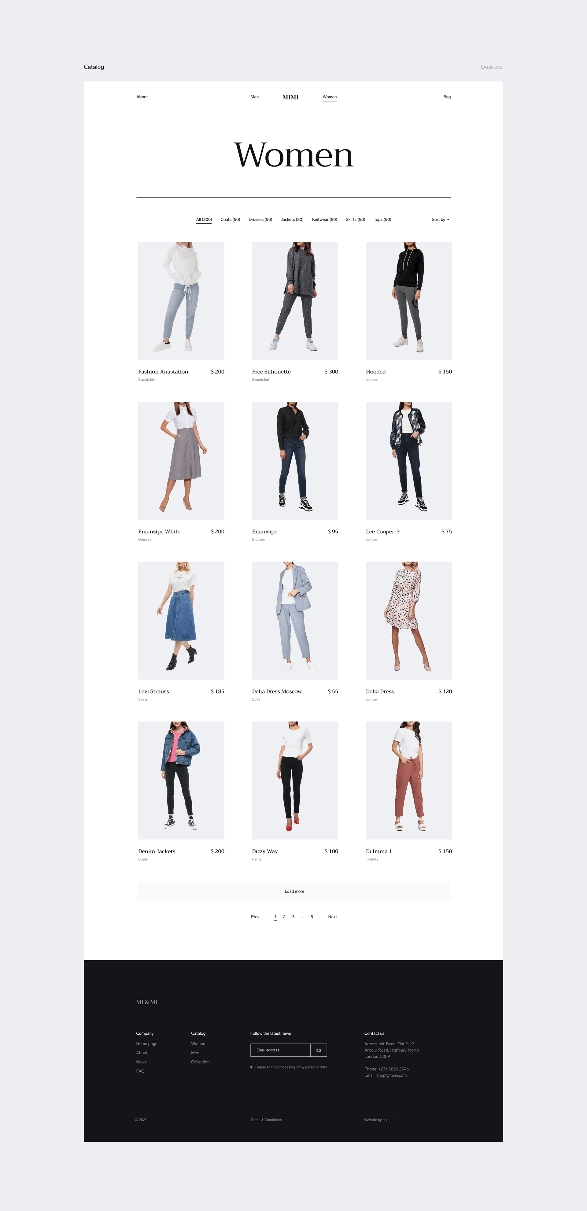 MiMi | Fashion Boutique (CONCEPT) — Изображение №12 — Интерфейсы на Dprofile