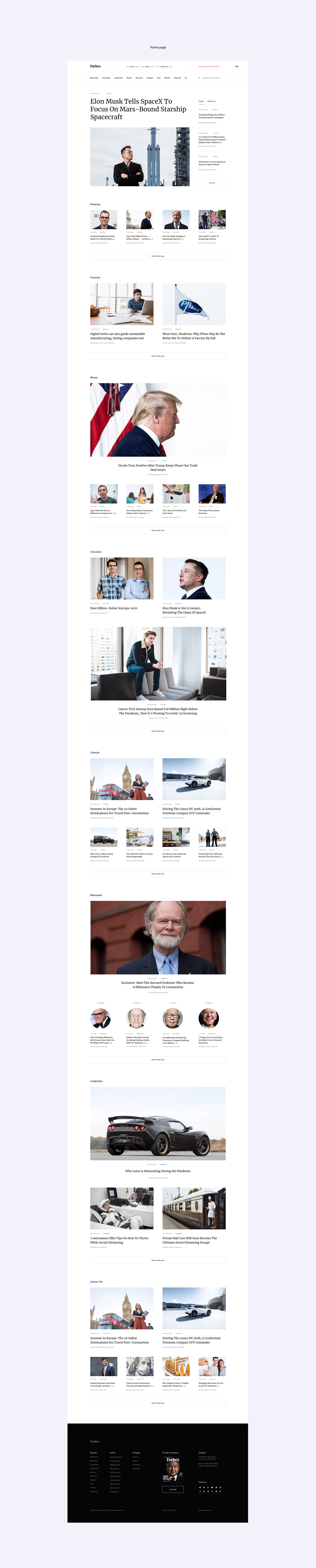 FORBES | News site (CONCEPT) — Изображение №3 — Интерфейсы на Dprofile