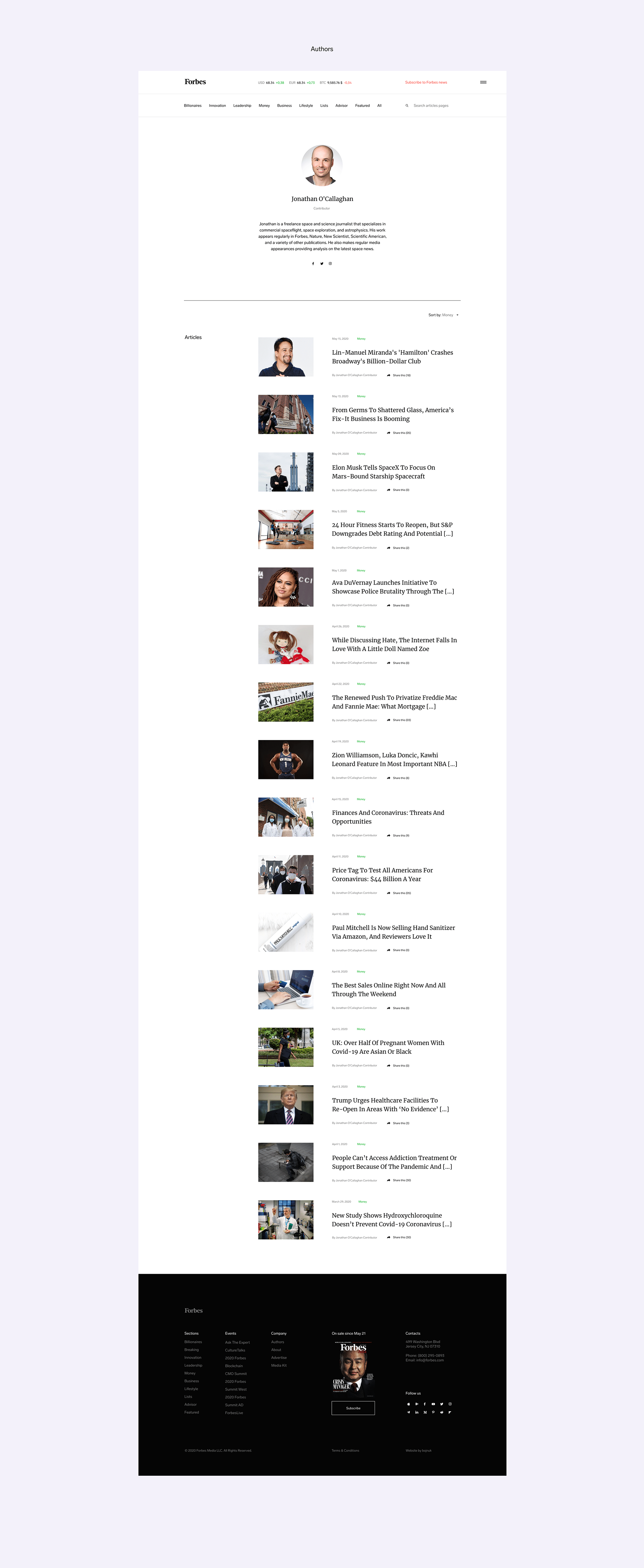 FORBES | News site (CONCEPT) — Изображение №6 — Интерфейсы на Dprofile