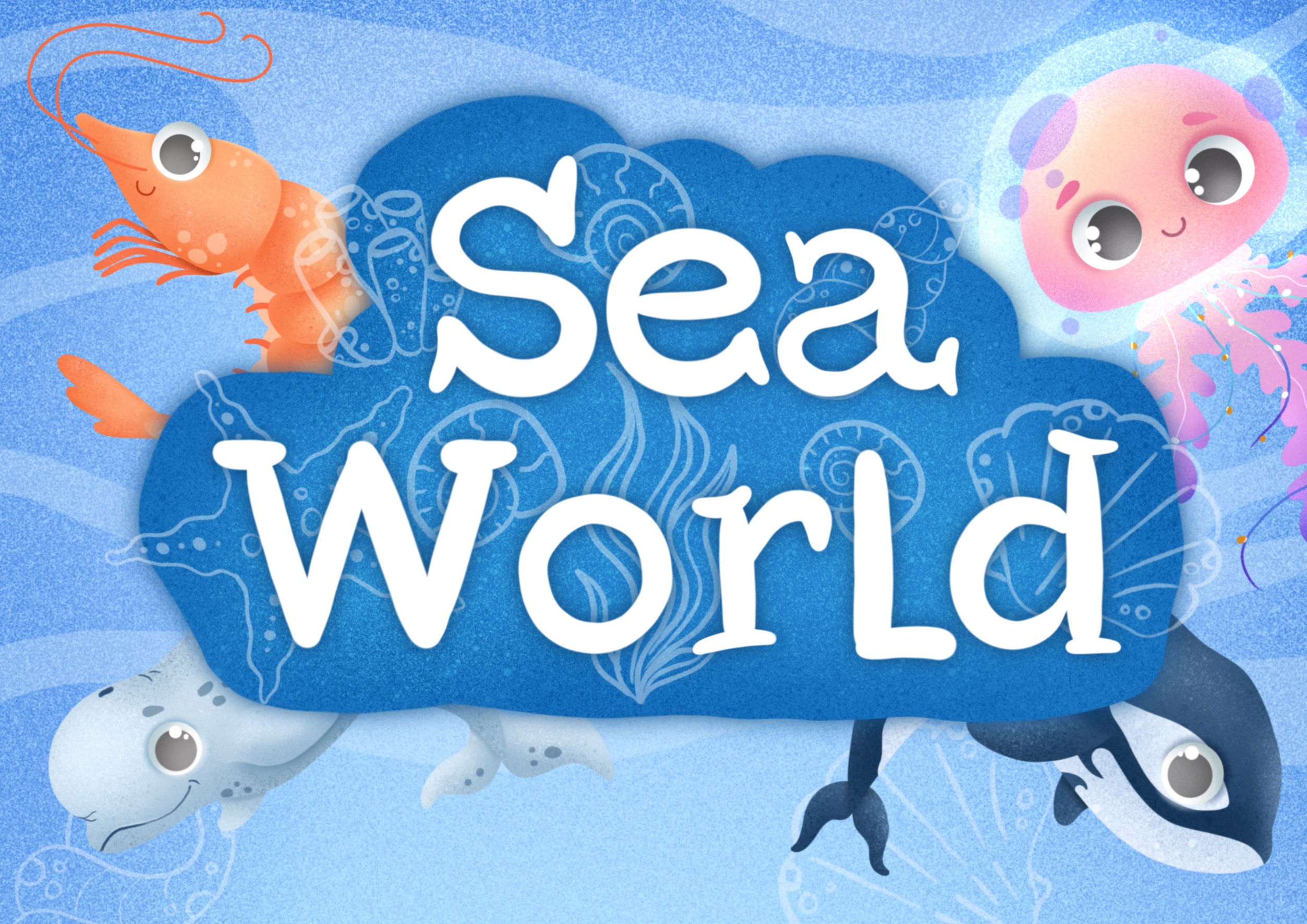 Обучающие карточки Английский. Подводный мир — Изображение №1 — Иллюстрация на Dprofile