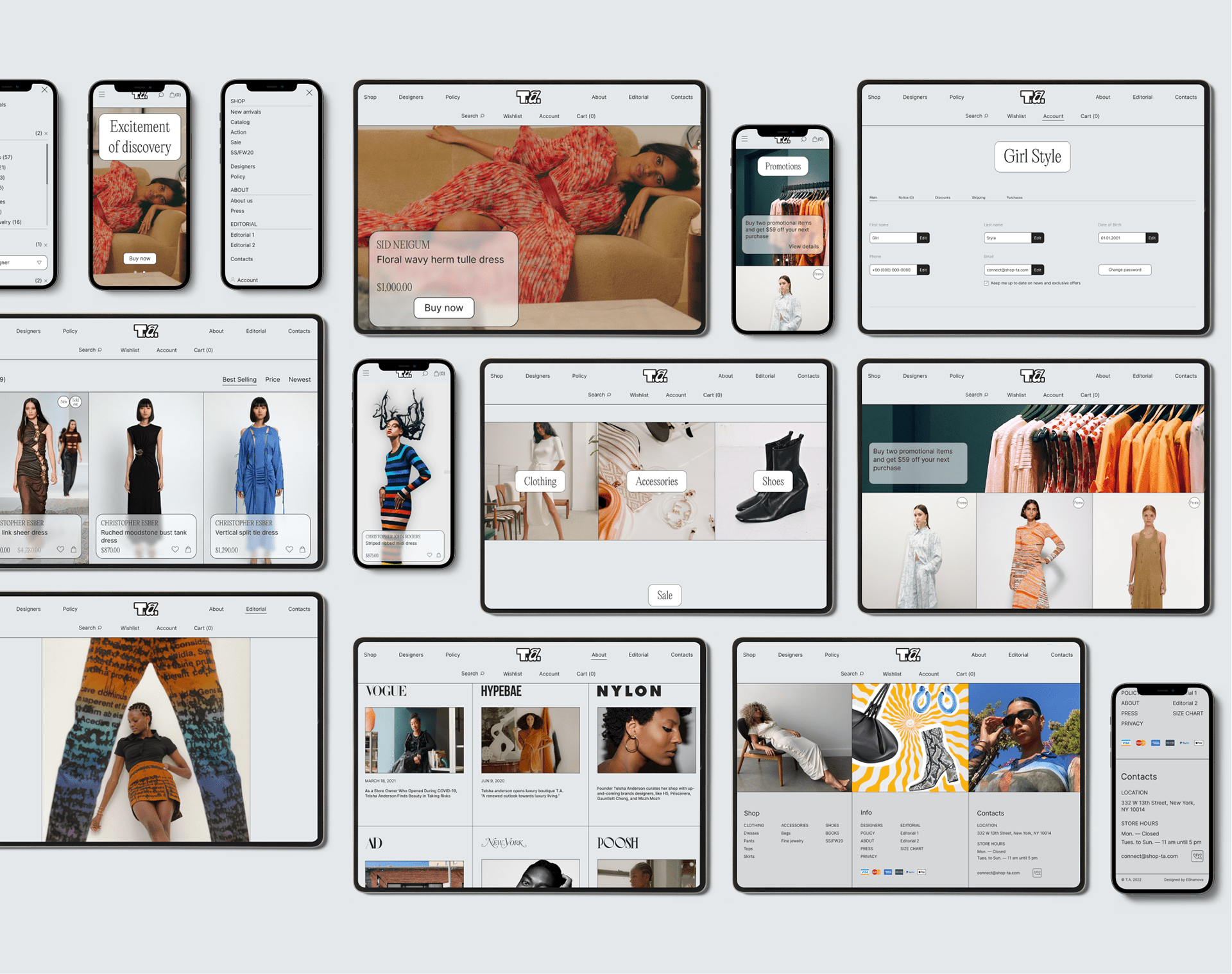 T.A. — E-commerce website redesign — Изображение №1 — Интерфейсы, Маркетинг на Dprofile
