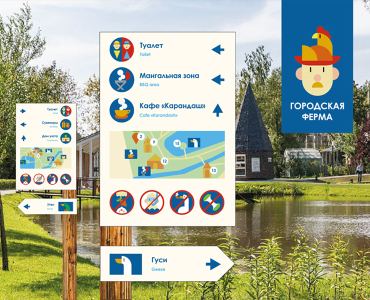 Навигация парка "Городская ферма" — Брендинг на Dprofile