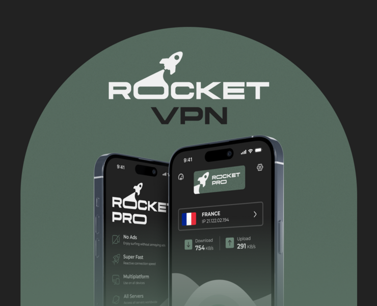 Rocket - VPN Mobile App — Интерфейсы, Брендинг на Dprofile