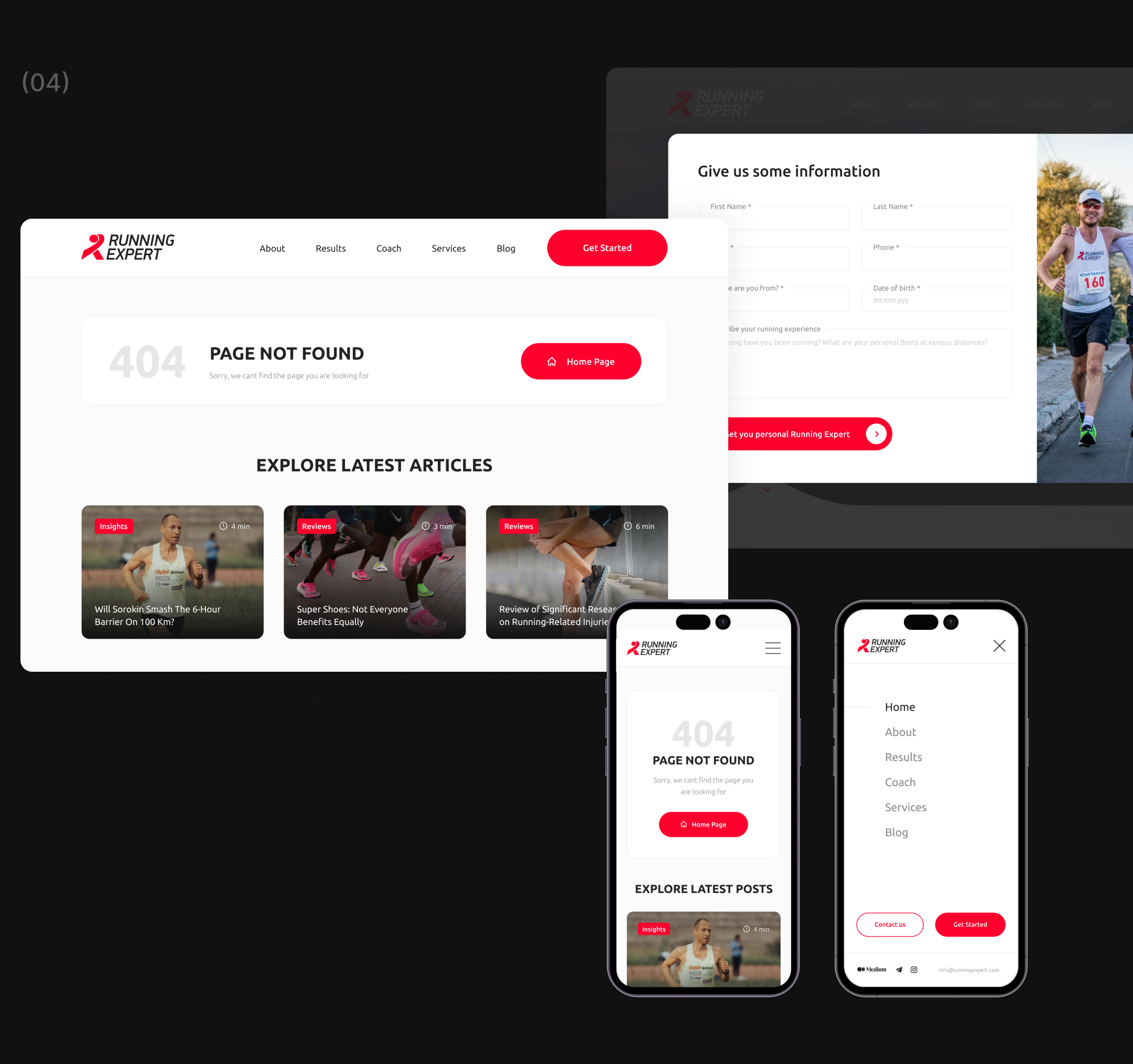 Running Expert | Multi-page website — Изображение №15 — Интерфейсы на Dprofile