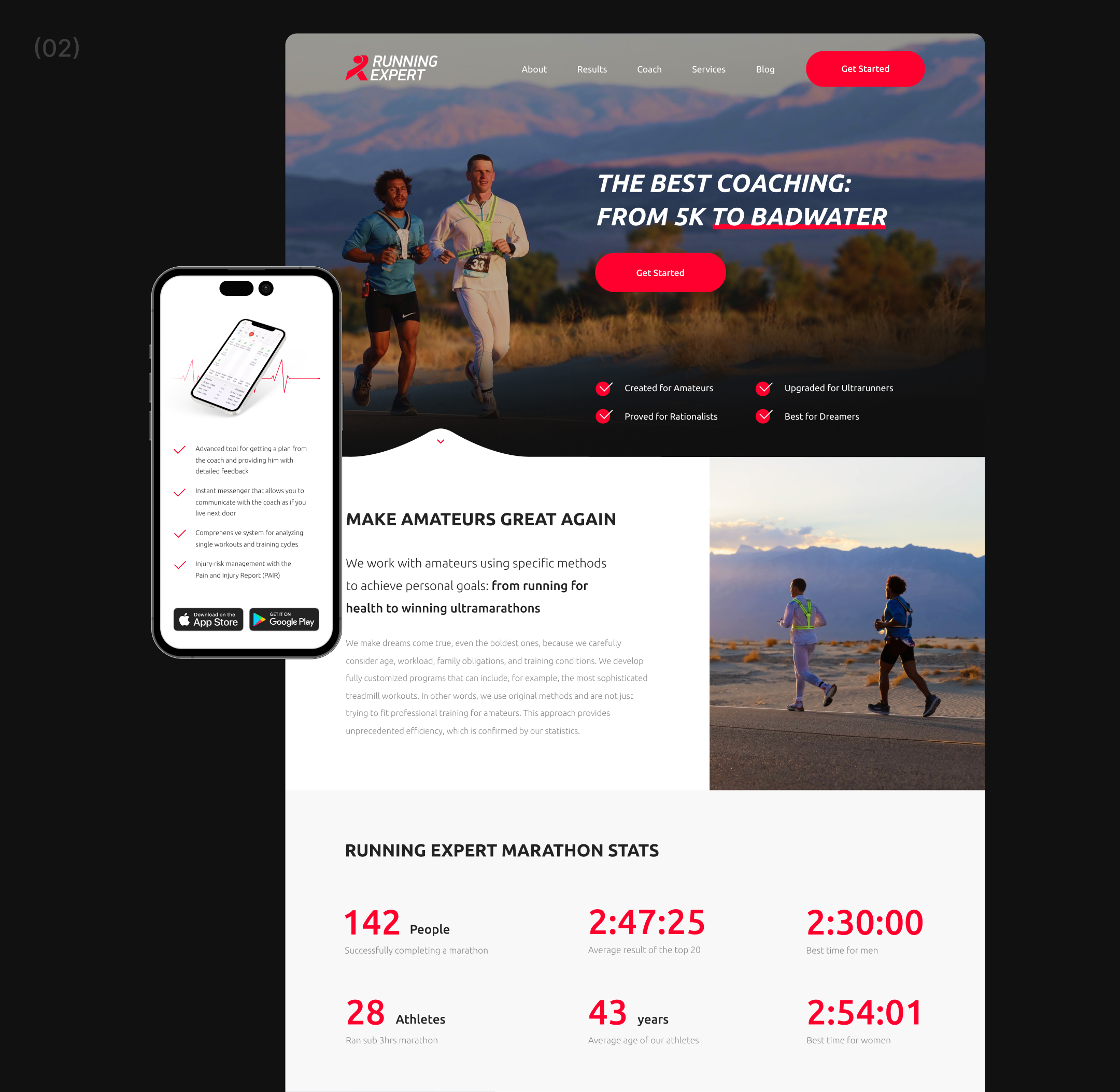 Running Expert | Multi-page website — Изображение №7 — Интерфейсы на Dprofile