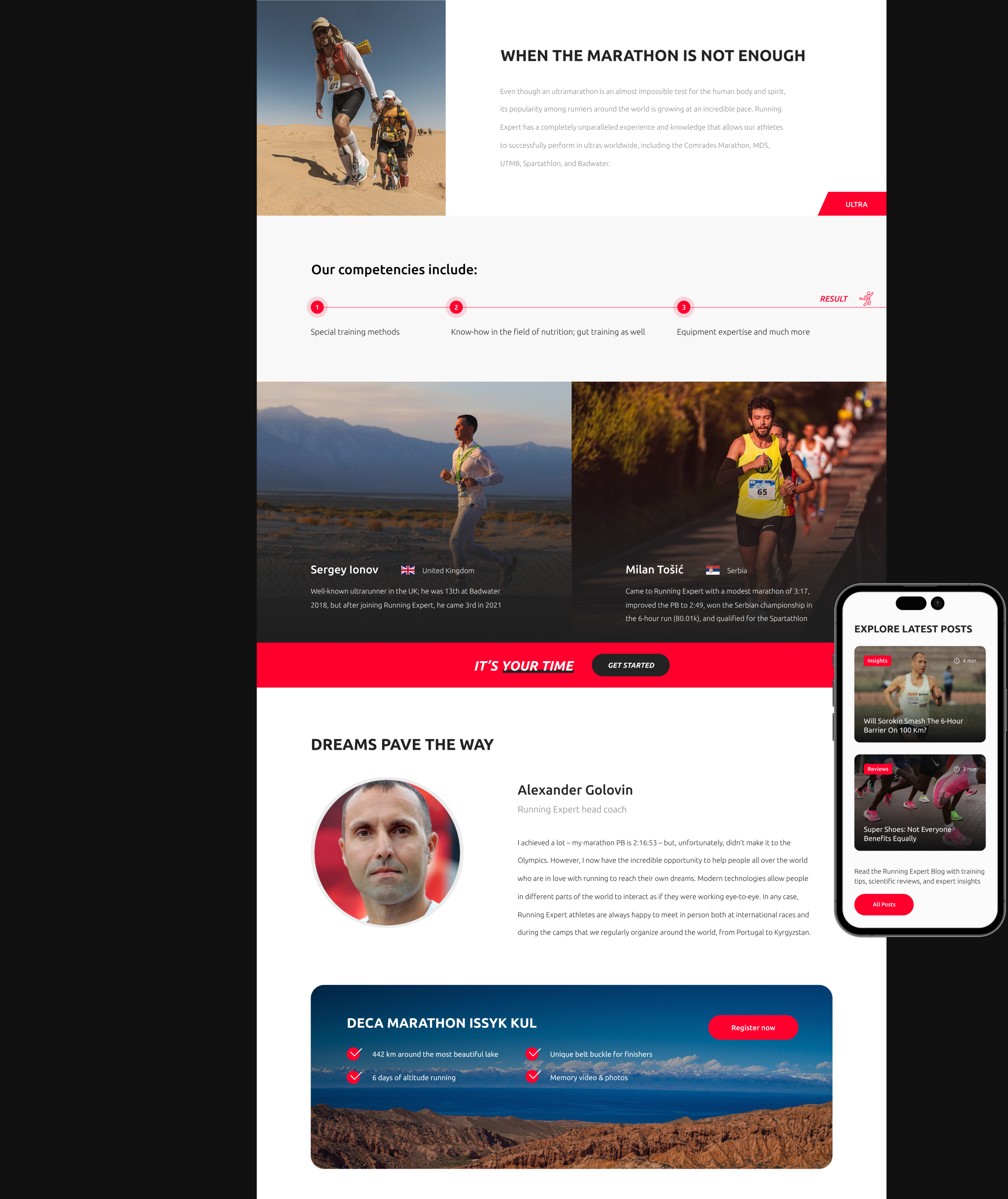 Running Expert | Multi-page website — Изображение №8 — Интерфейсы на Dprofile