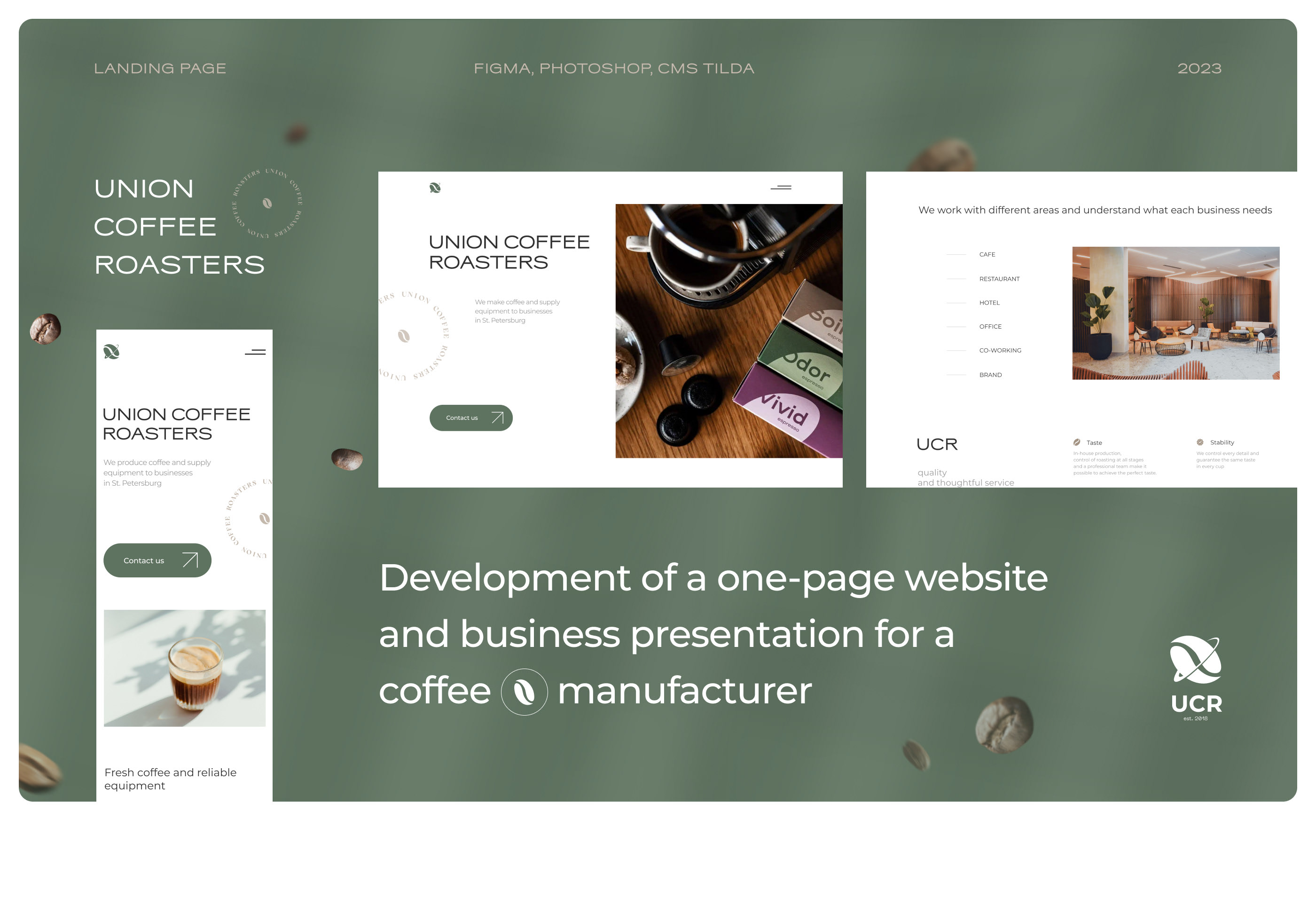 Coffee manufacturing company | Landing page — Изображение №1 — Брендинг, Маркетинг на Dprofile