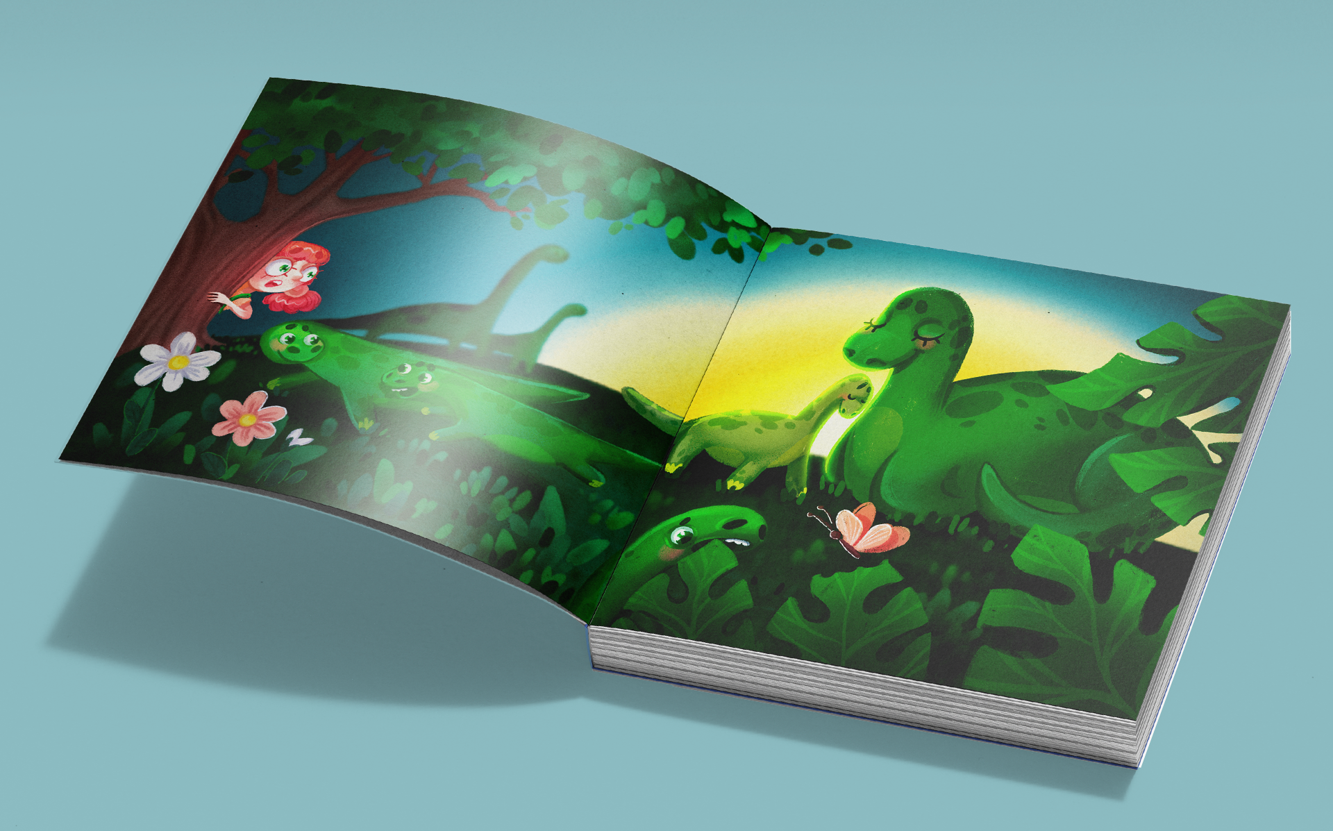 Dina & dino | книжка-картинка — Изображение №9 — Иллюстрация, Графика на Dprofile
