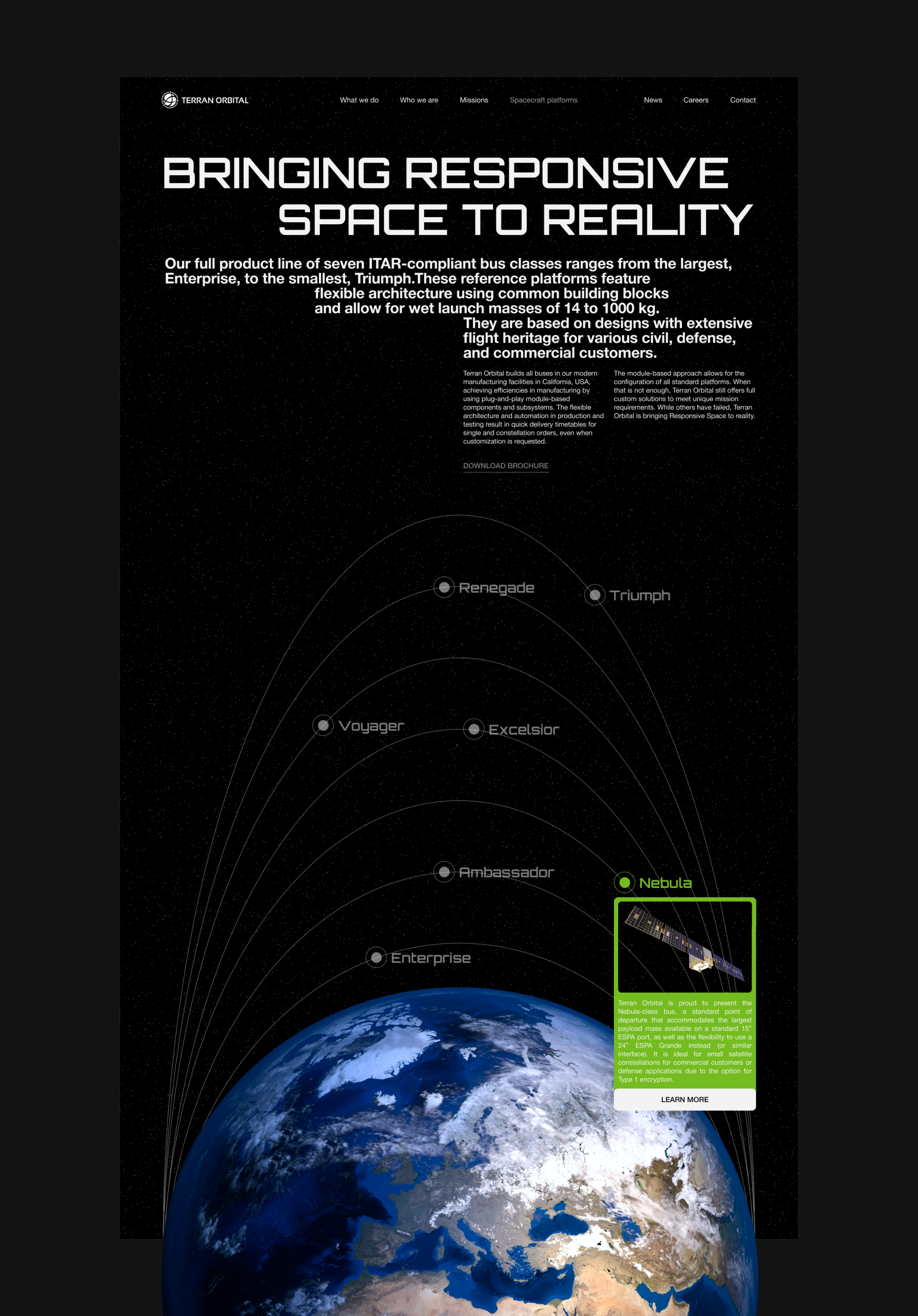 Terran Orbital / Corporate website / Redesign — Изображение №9 — Интерфейсы на Dprofile