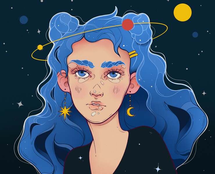Космос — Иллюстрация на Dprofile