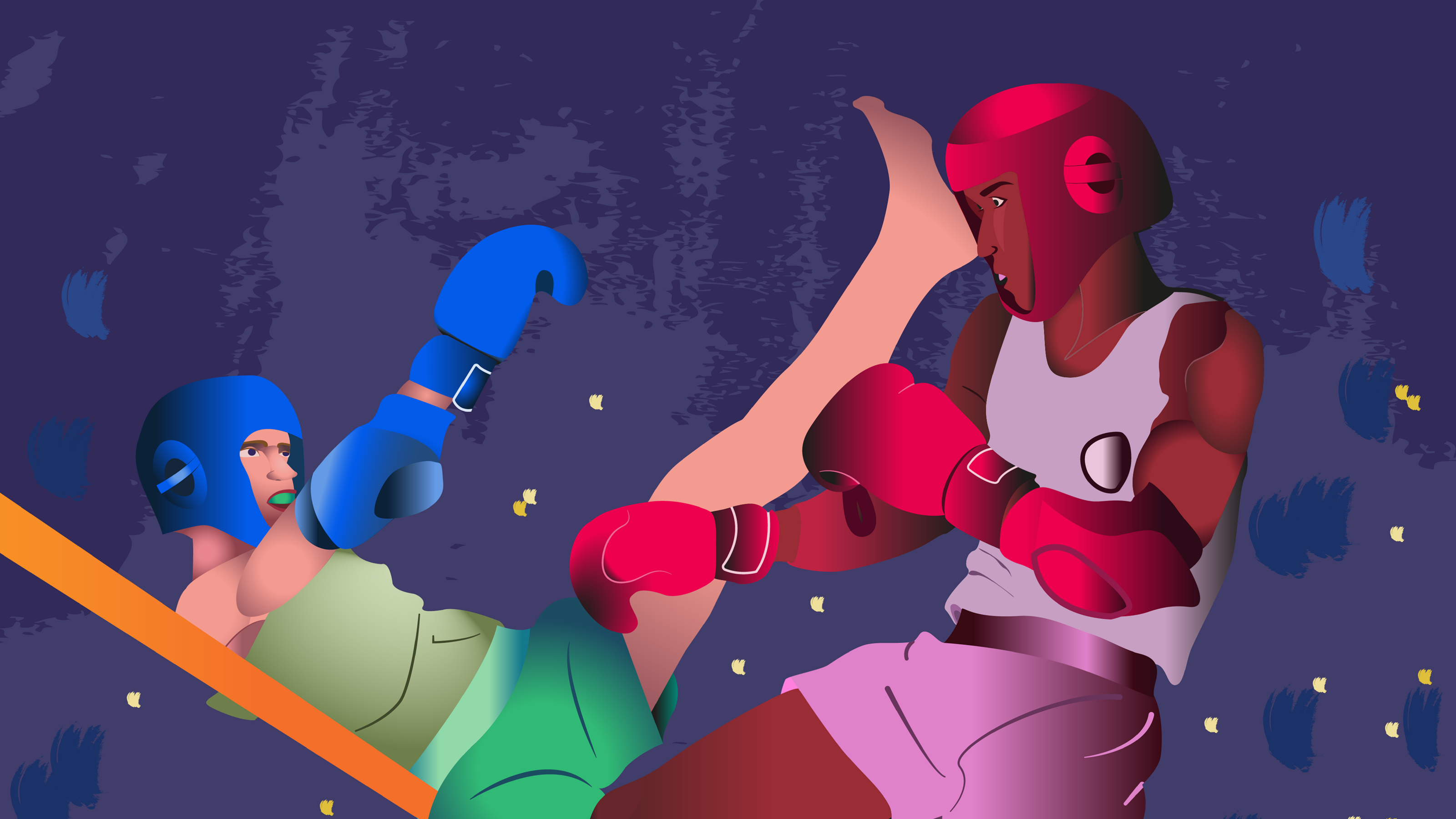 Иллюстрация муай тай — Изображение №3 — Брендинг, Иллюстрация на Dprofile