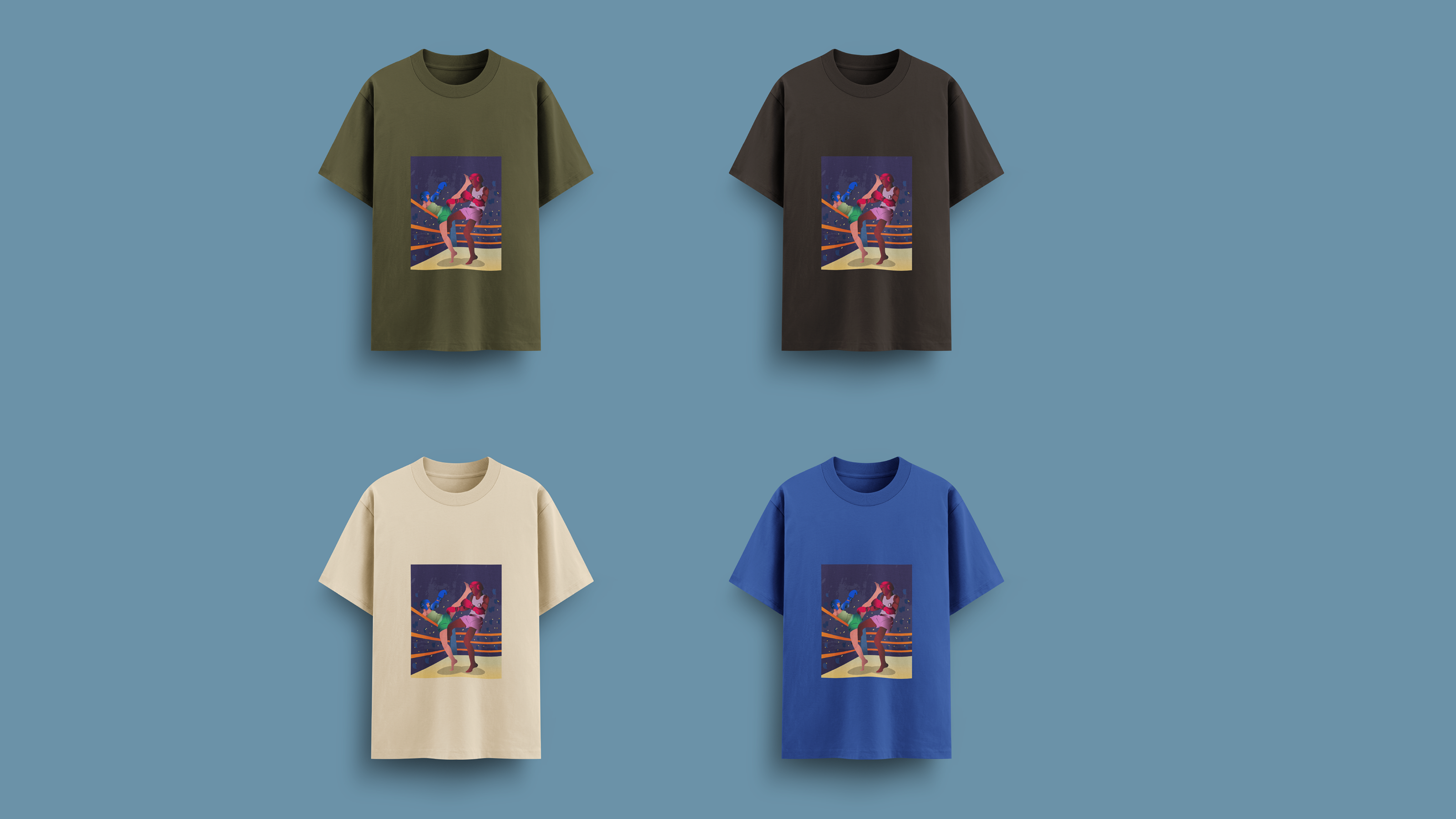 Иллюстрация муай тай — Изображение №2 — Брендинг, Иллюстрация на Dprofile