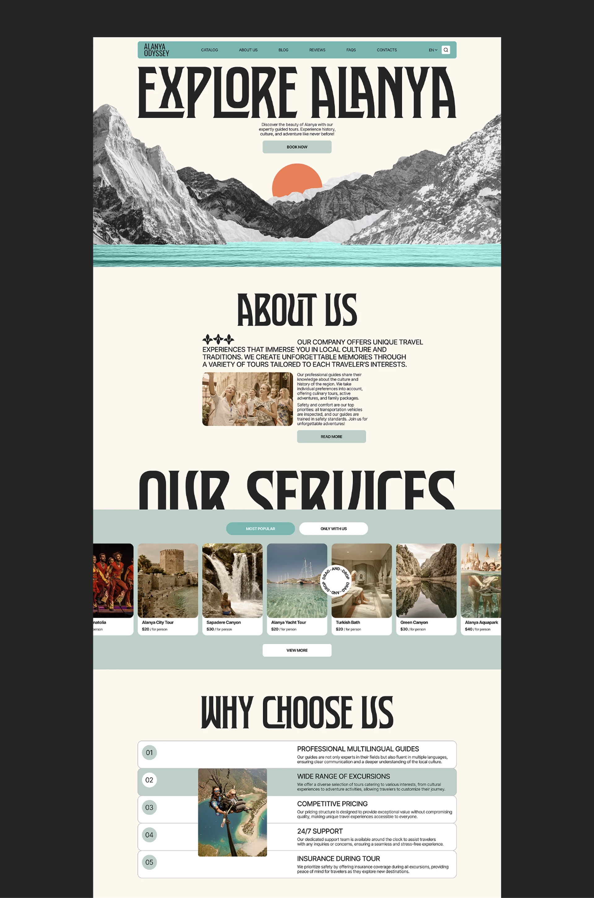 Alanya Odyssey | Corporate Website — Изображение №3 — Интерфейсы на Dprofile