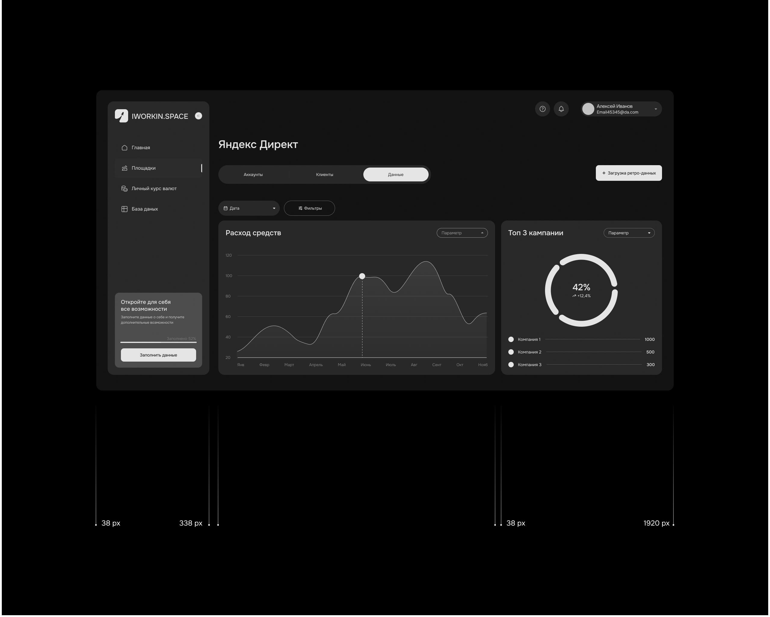 IWORKIN.SPACE | web. — Изображение №10 — Интерфейсы на Dprofile