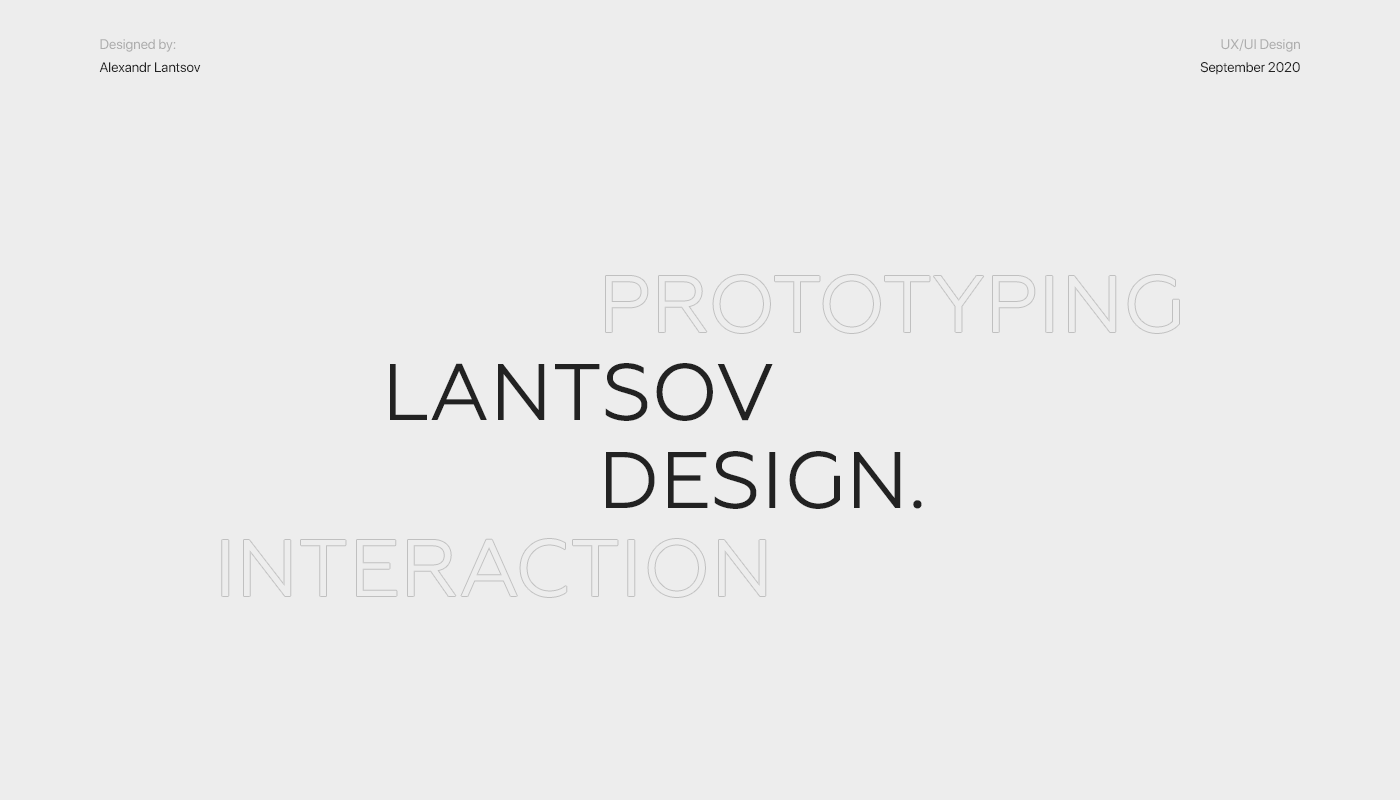 Lantsov Design - Portfolio website — Изображение №1 — Интерфейсы на Dprofile