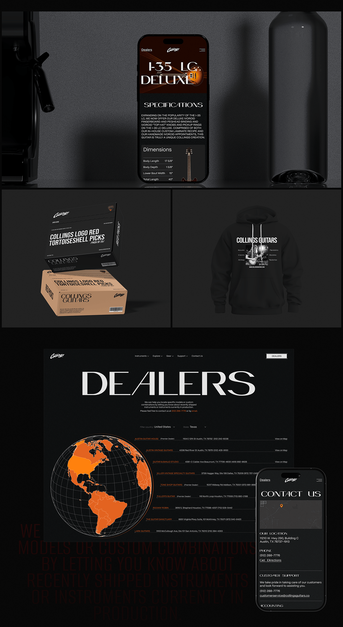 Collings guitars | Corporate website — Изображение №8 — Интерфейсы, Анимация на Dprofile