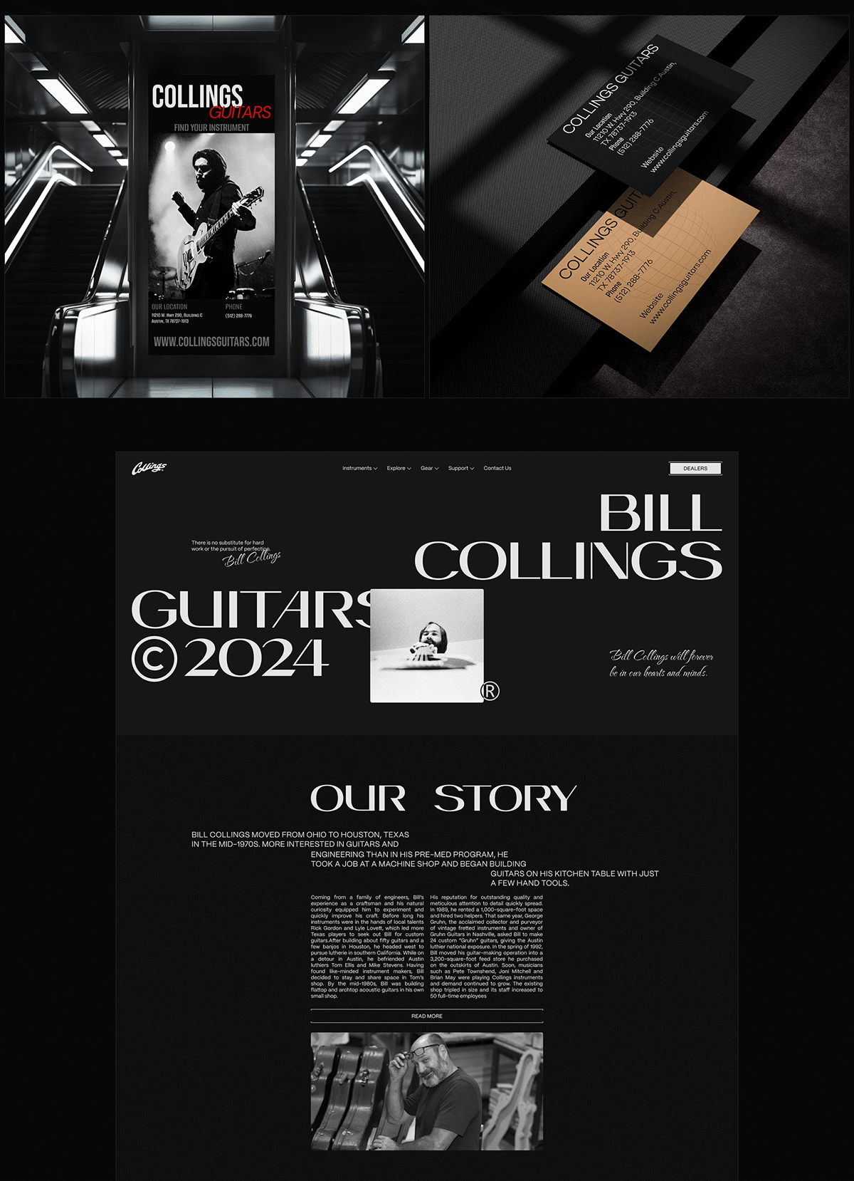 Collings guitars | Corporate website — Изображение №2 — Интерфейсы, Анимация на Dprofile